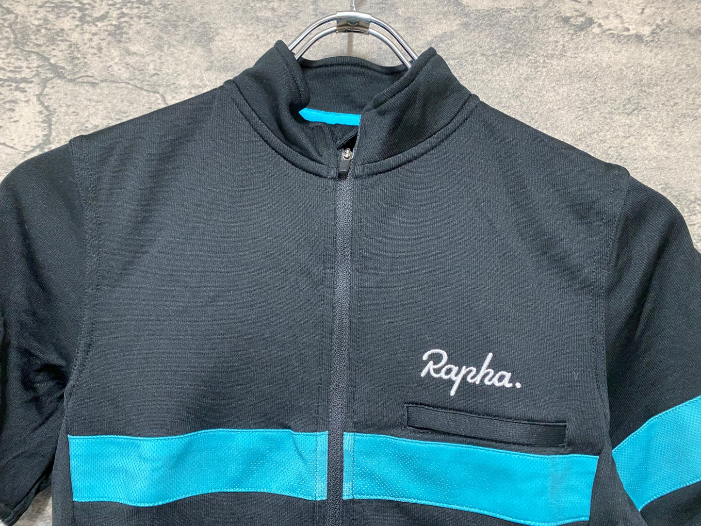 IT317 ラファ Rapha MEN'S SS TRAINING BREVET JERSEY 半袖 サイクルジャージ 黒 XS TEAM sky