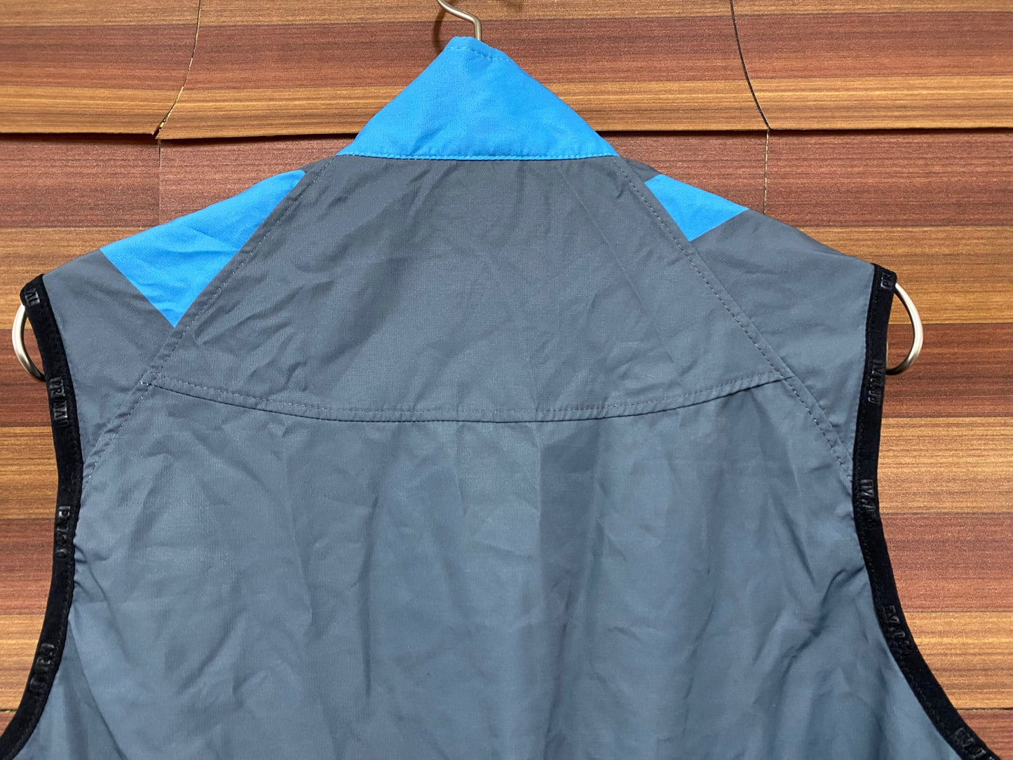 IU253 プライマル PRIMAL ジレ サイクルベスト 青 グレー S ダブルジップ