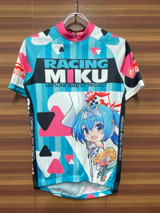 IK087 GSR Gear 半袖 サイクルジャージ 水 黒 ピンク M RACING MIKU 2015Ver. 痛ジャージ