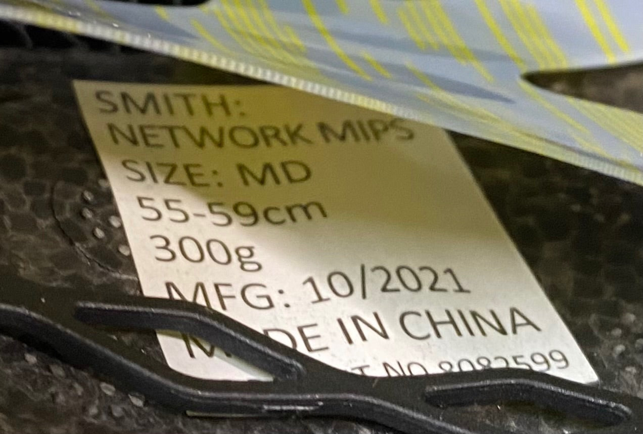 IE934 スミス SMITH NetWork MIPS ヘルメット 55-59cm 紺 2021年9月製造