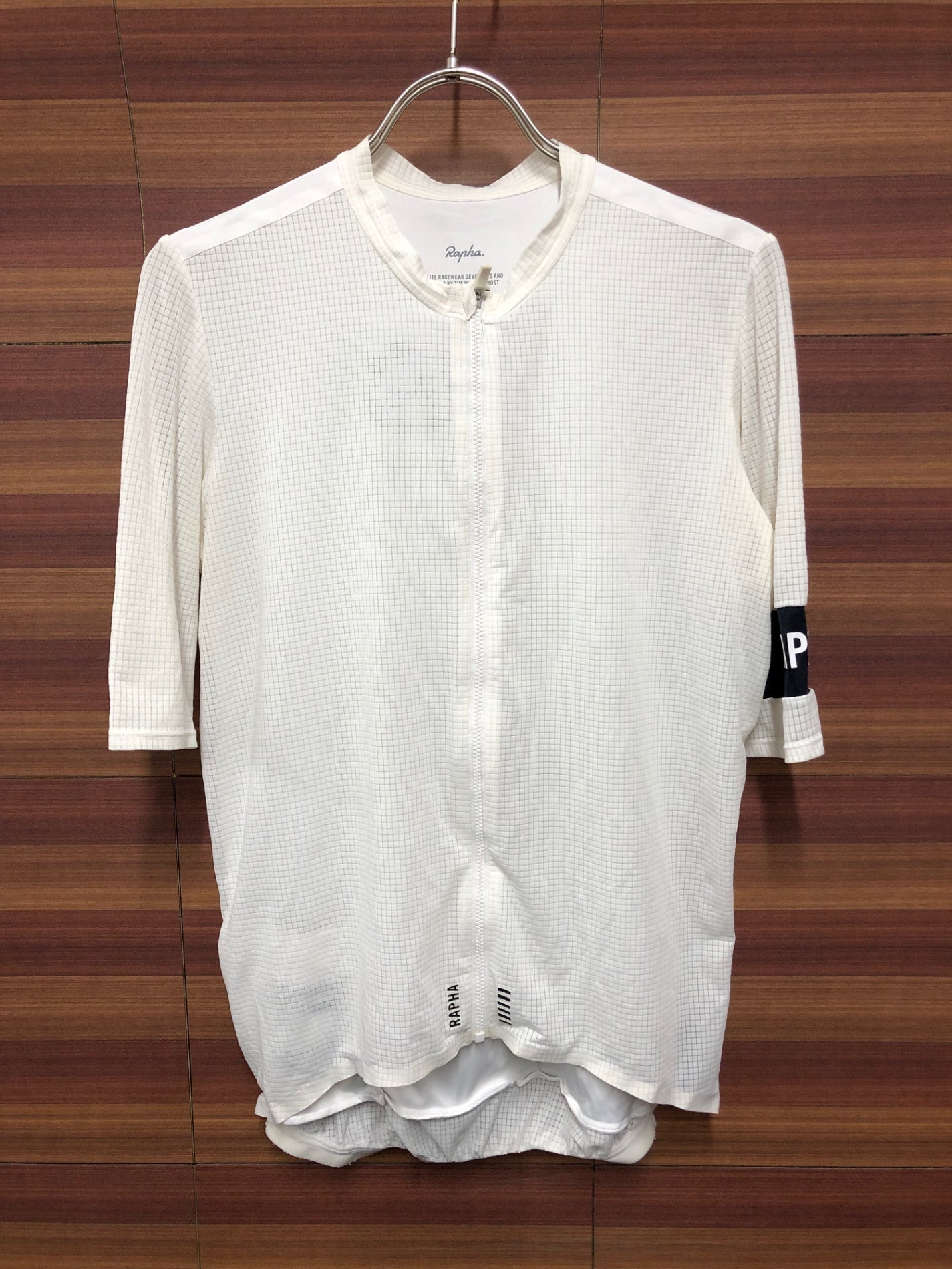 IO438 ラファ Rapha PRO TEAM FLYWEIGHT JERSEY 半袖 サイクルジャージ 白 L