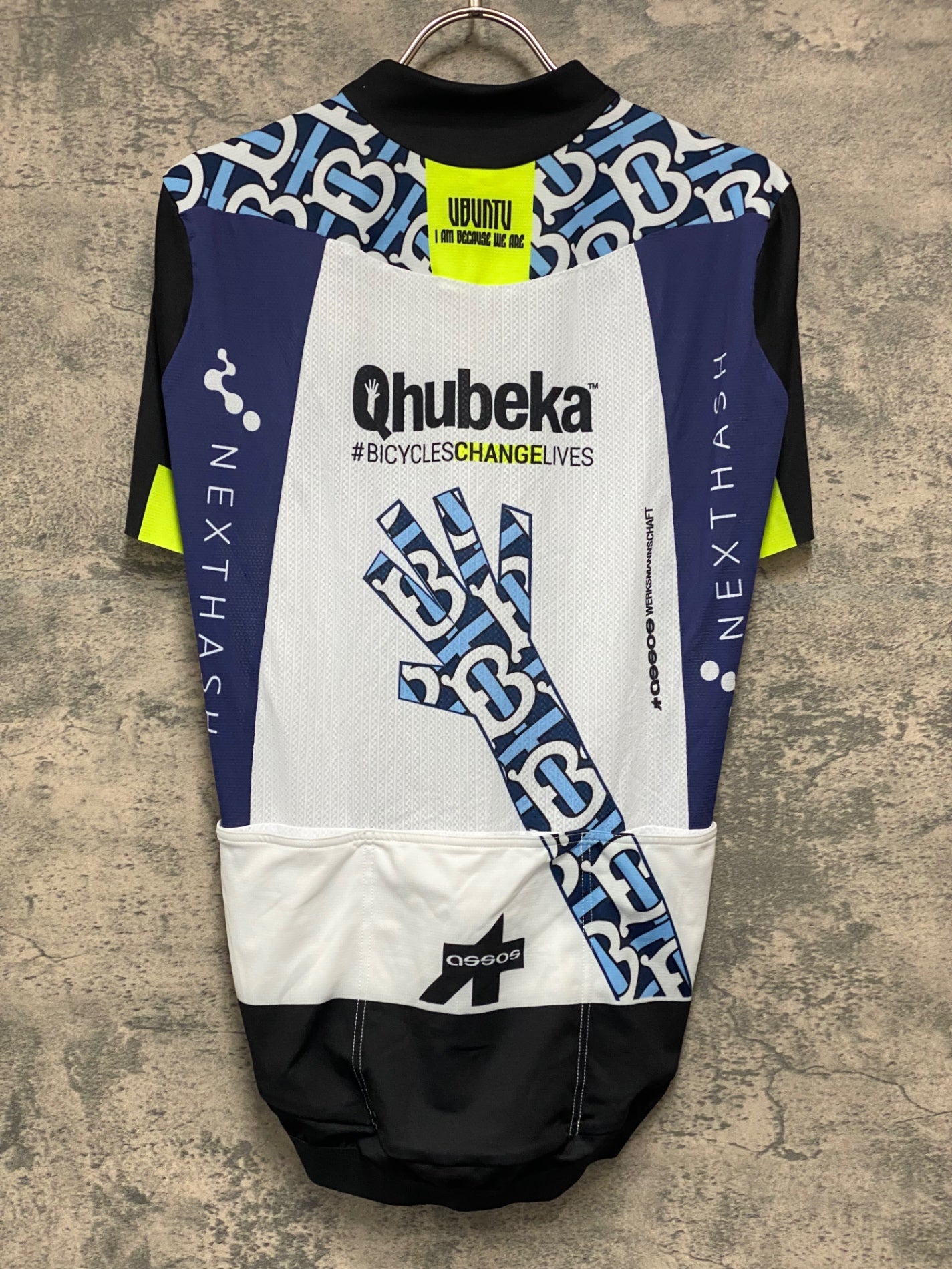 JC900 アソス Assos TEAM QHUBEKA 半袖 サイクルジャージ 黒白 M