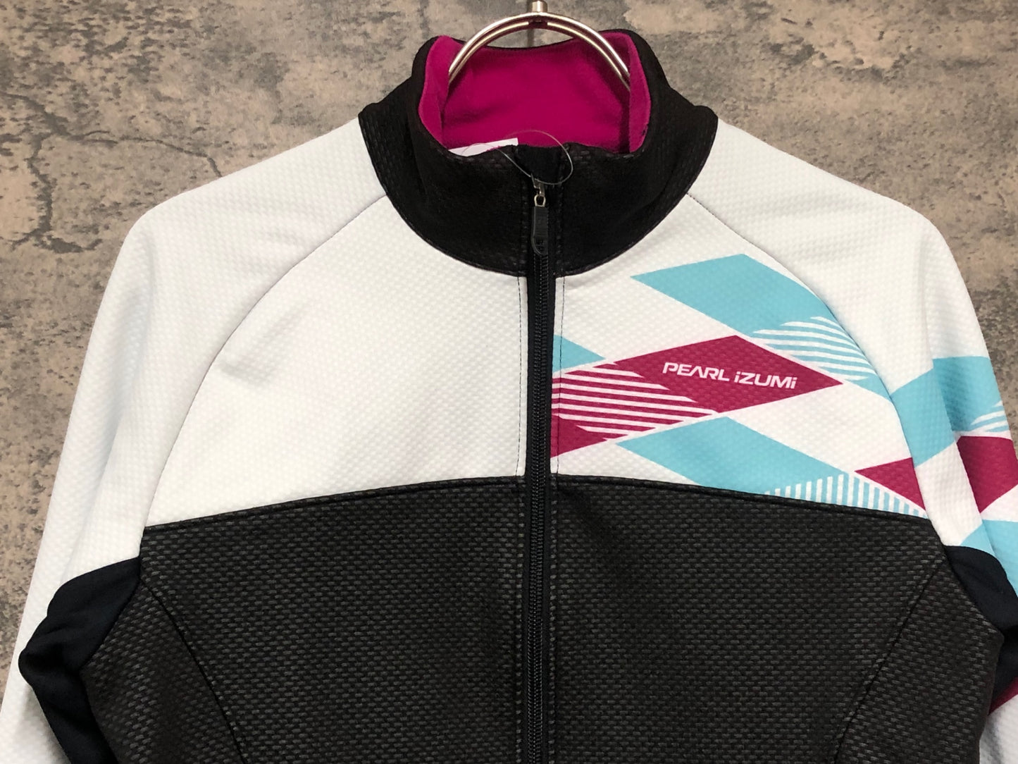 IY178 パールイズミ PEARL iZUMi 長袖 サイクルジャケット 黒 白 L 裏起毛 WINDBREAK