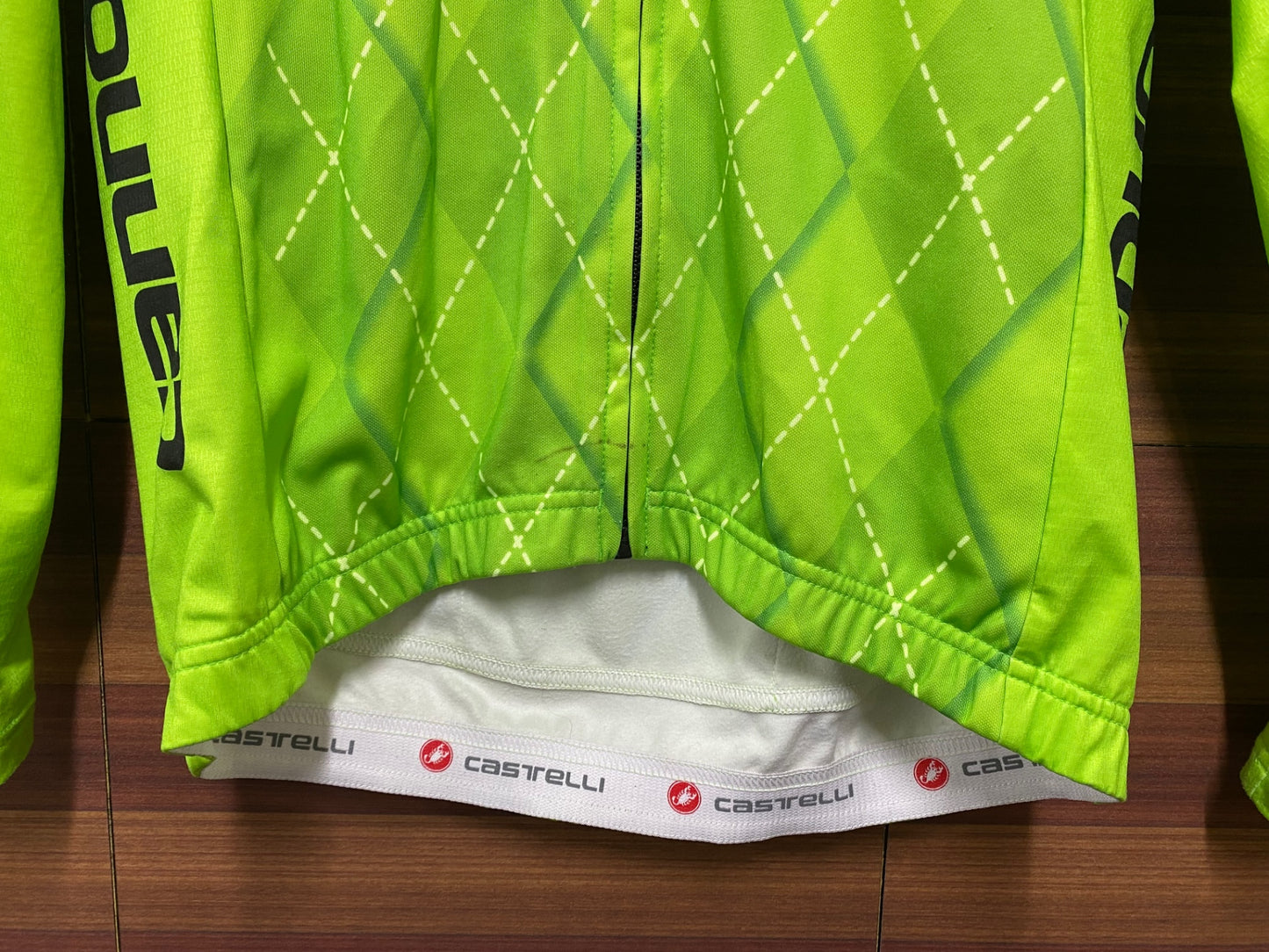IN520 カステリ CASTELLI 長袖 サイクルジャージ 黄緑 M cannondale PRO CYCLING TEAM