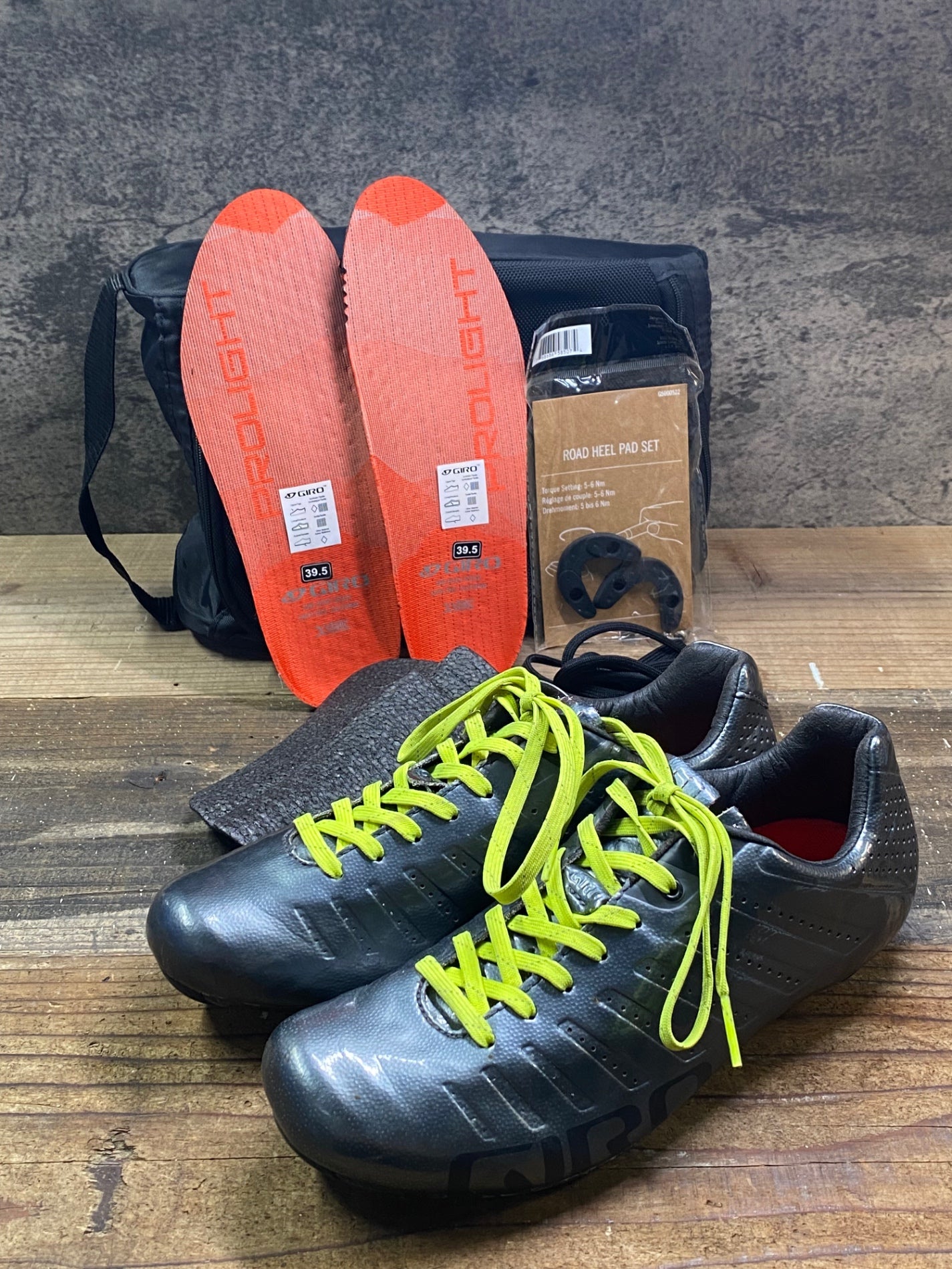 IP474 ジロ GIRO EMPIRE SLX ビンディングシューズ EU 39.5 メタリックチャコール SPD-SL