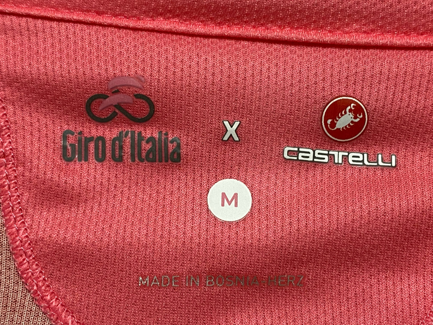 ID415 カステリ CASTELLI 半袖 サイクルジャージ 赤 M Giro d'Italia