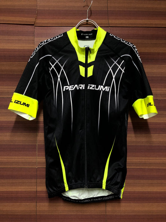IT048 パールイズミ PEARL iZUMi 半袖 サイクルジャージ 黒 黄 XL