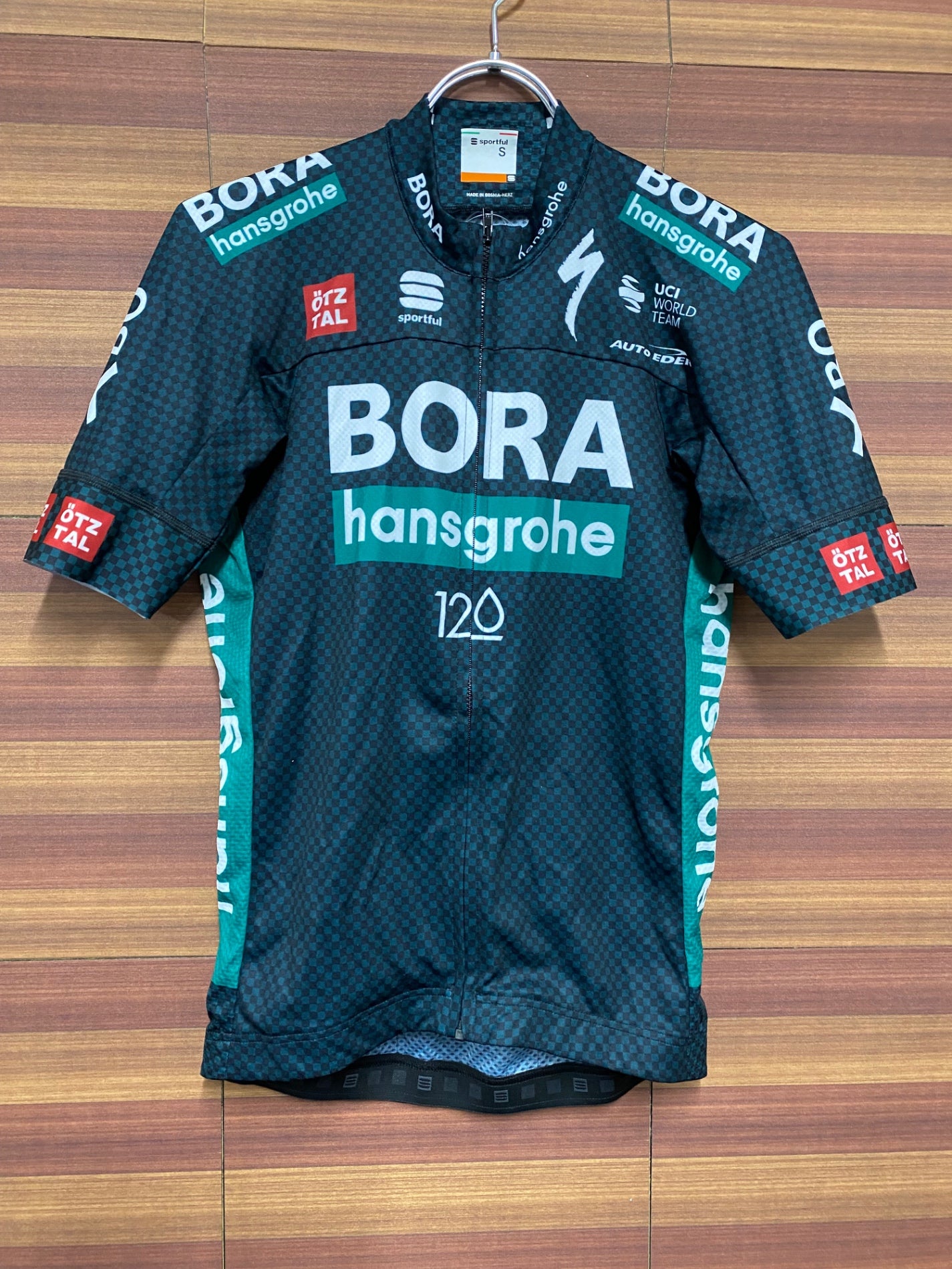 IN338 スポーツフル sportful 半袖 サイクルジャージ BORA-hansgrohe 緑 S