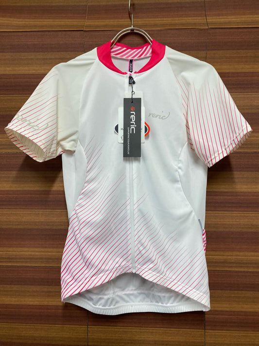 IQ241 レリック reric 半袖 サイクルジャージ 白 ピンク レディース M