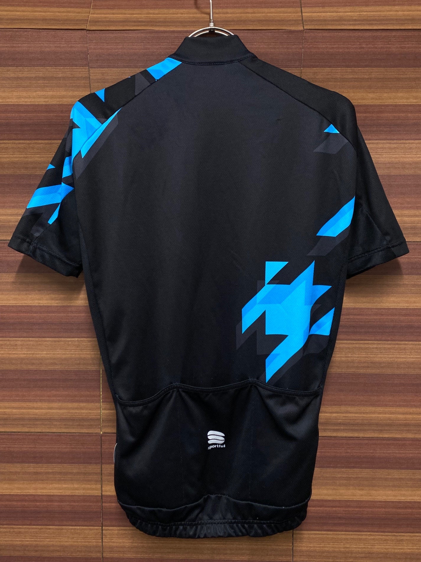 IN528 スポーツフル Sportful 半袖 サイクルジャージ 黒 青 XS