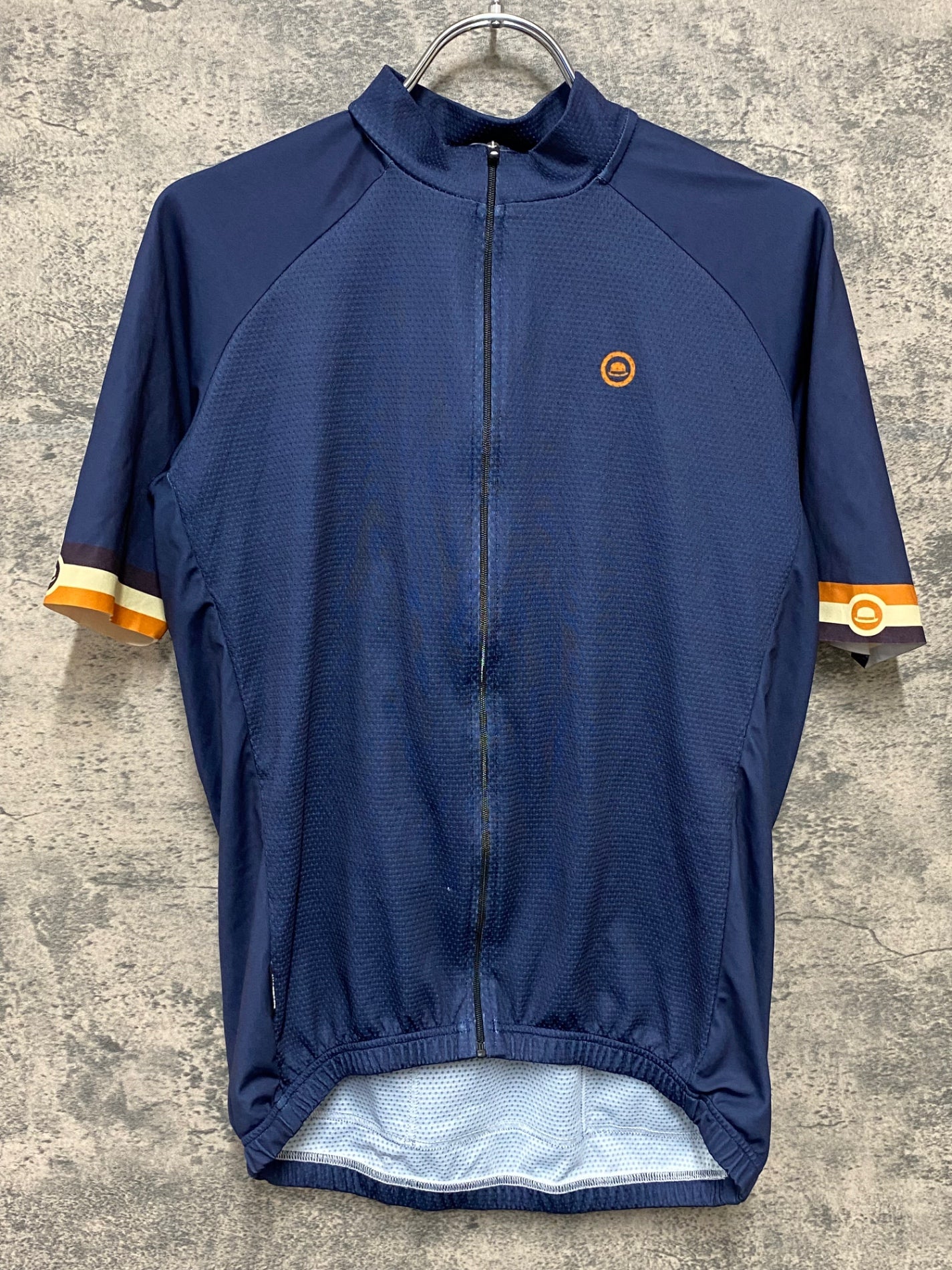 JA596 シャポー CHAPEAU! 半袖 サイクルジャージ 紺 L