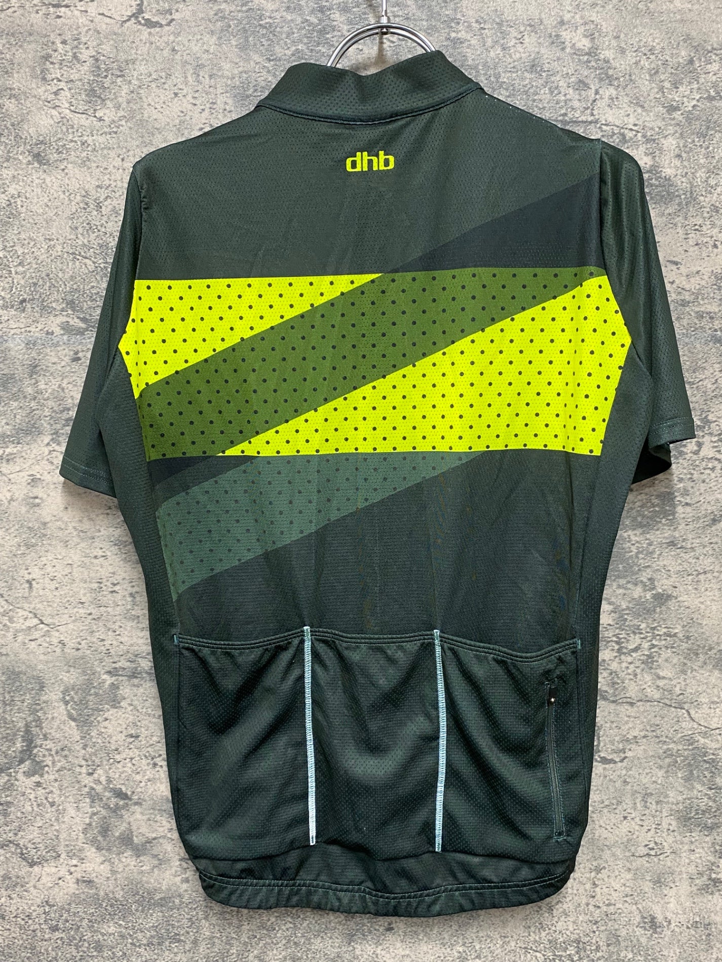 JA540 dhb 半袖 サイクルジャージ 緑 黄 S