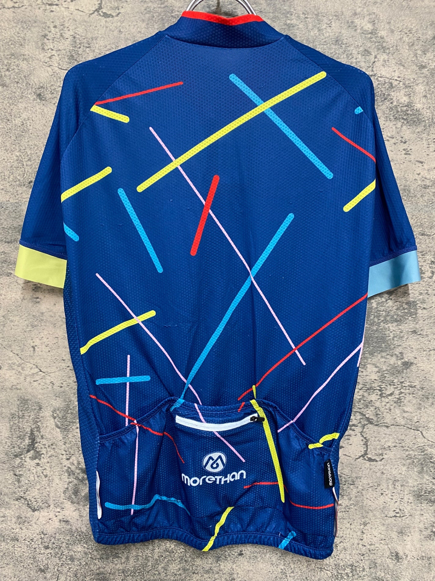 IV593 モーゼン morethan 半袖 サイクルジャージ 青 XL ※ほつれ