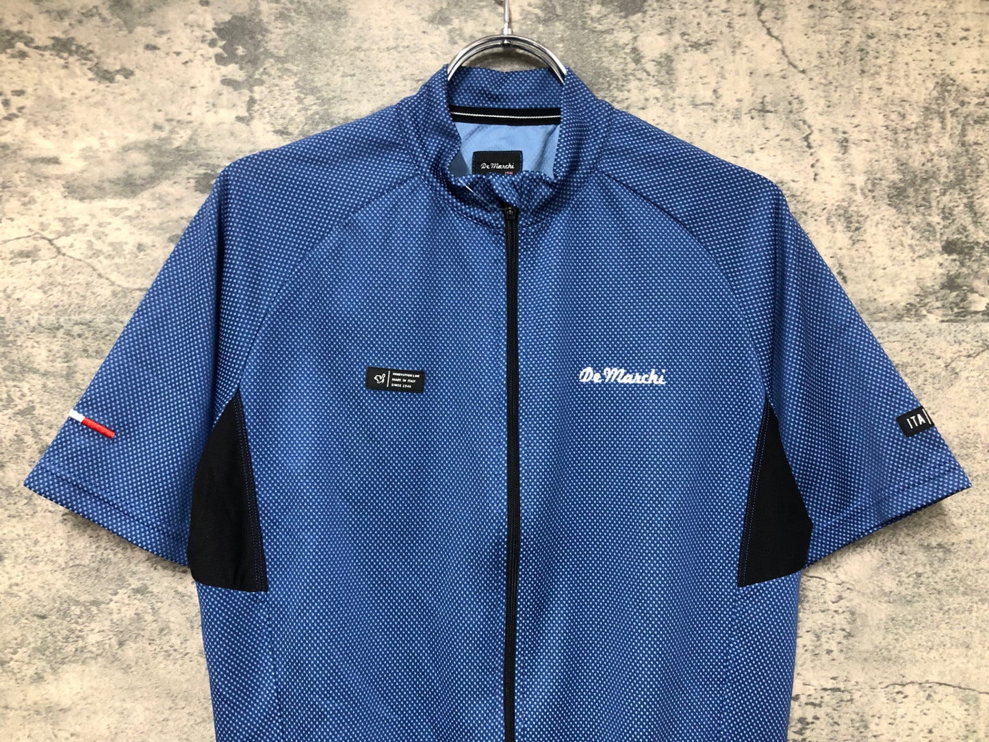 IX574 デマルキ De Marchi 半袖サイクルジャージ 青 S