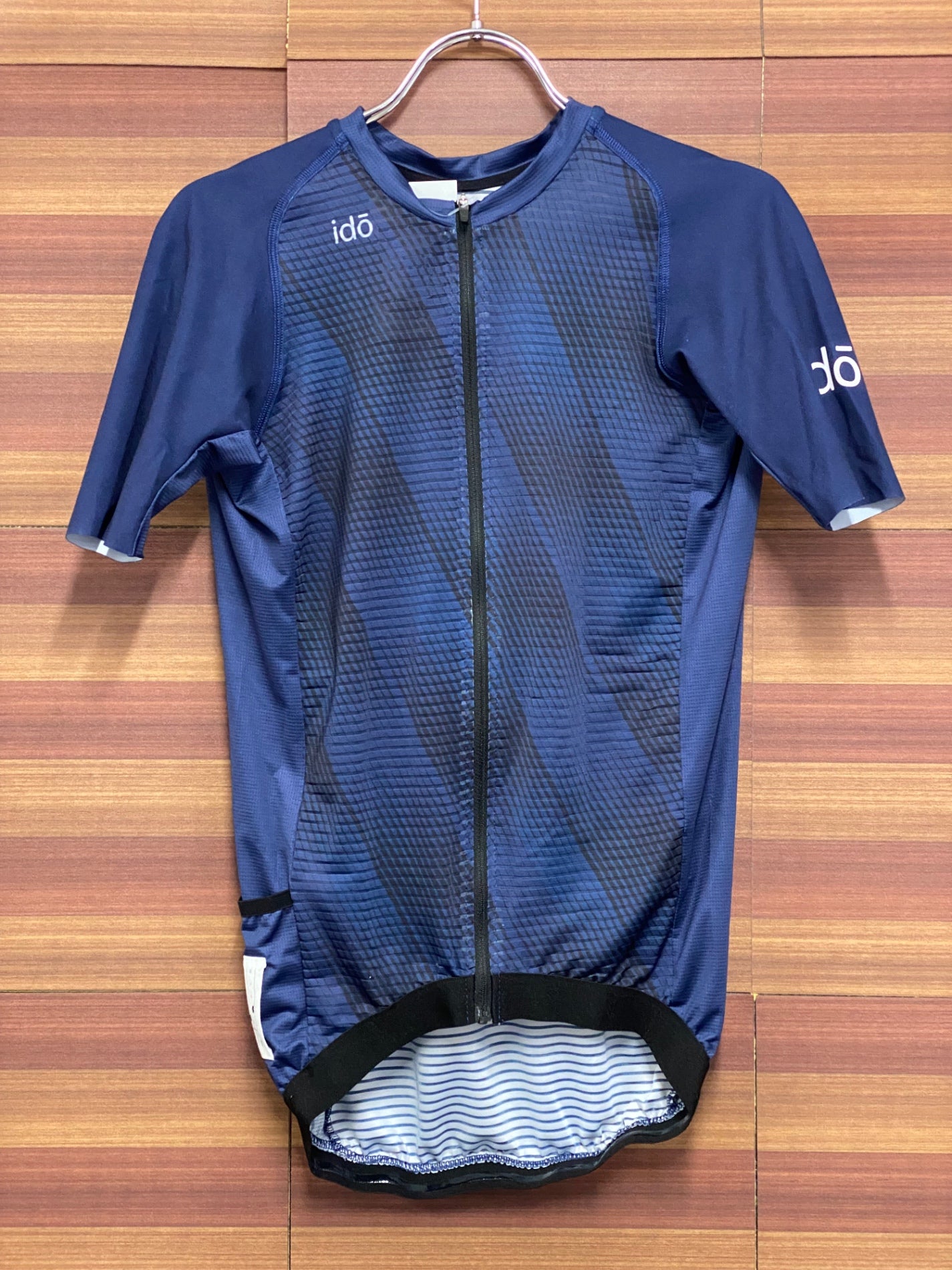 IU269 ido 半袖 サイクルジャージ 紺 S ※インドア用