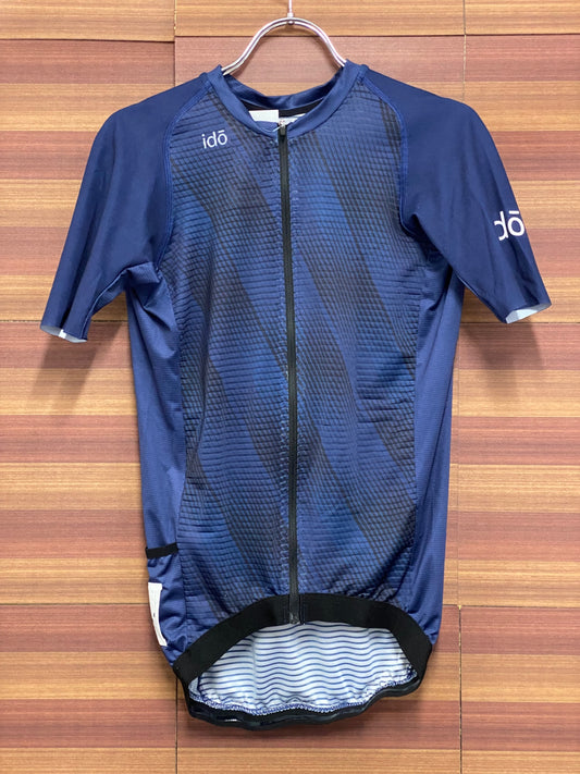 IU269 ido 半袖 サイクルジャージ 紺 S ※インドア用