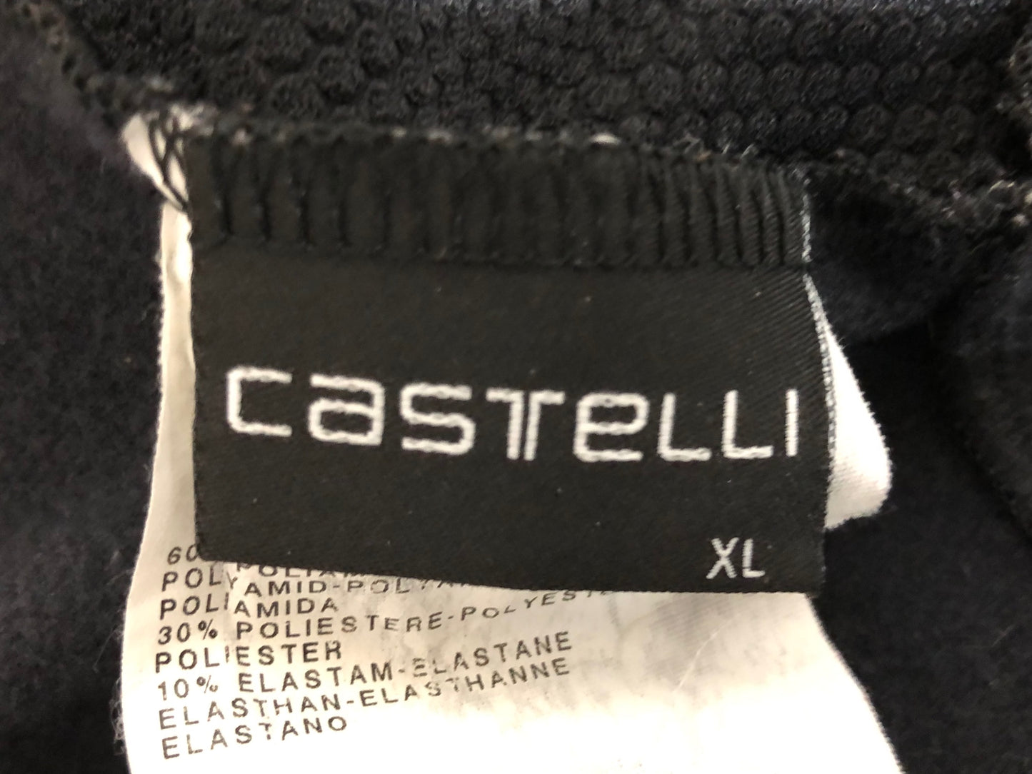 JC898 カステリ CASTELLI ビブタイツ 黒 XL パッド無し