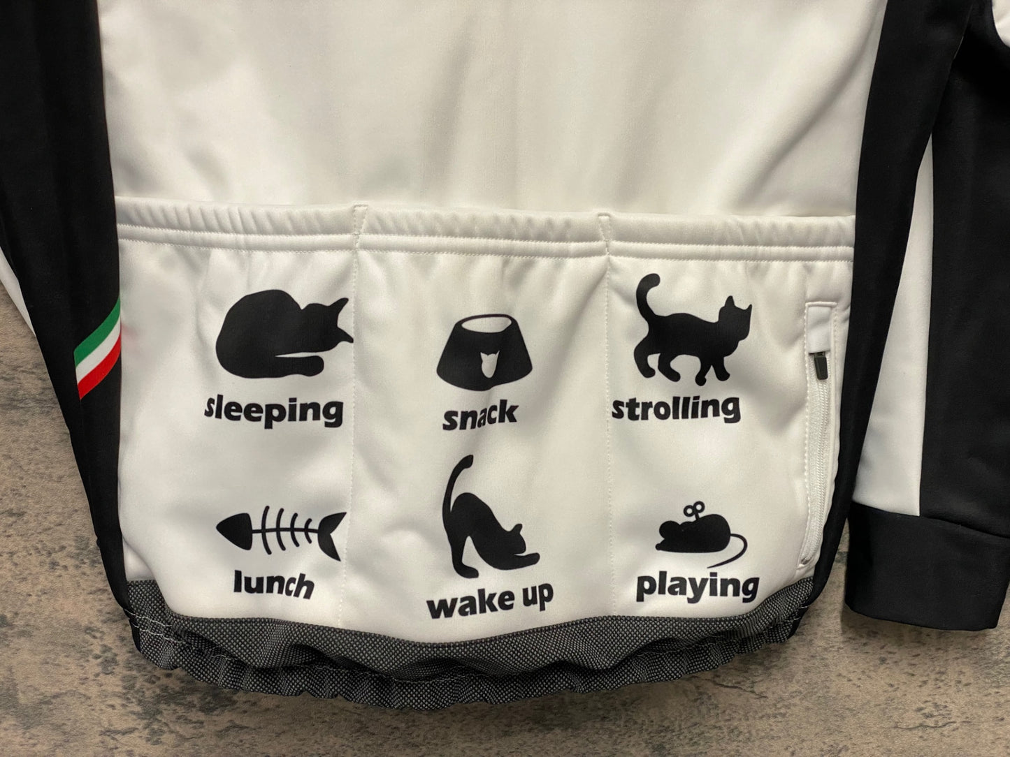 JA514 ジェッセージ GSG 長袖 サイクルジャケット 白 M 裏起毛