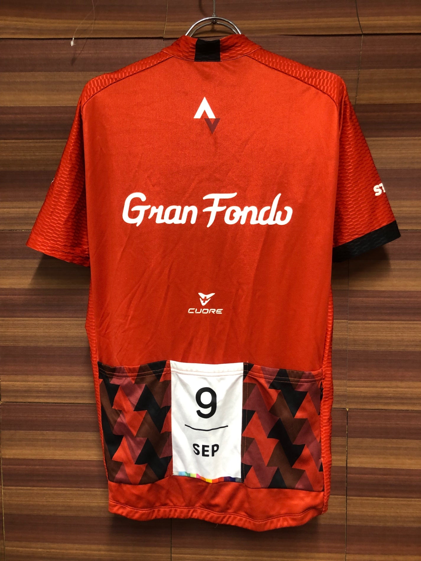 IN751 クオレ CUORE 半袖 サイクルジャージ オレンジ M STRAVA