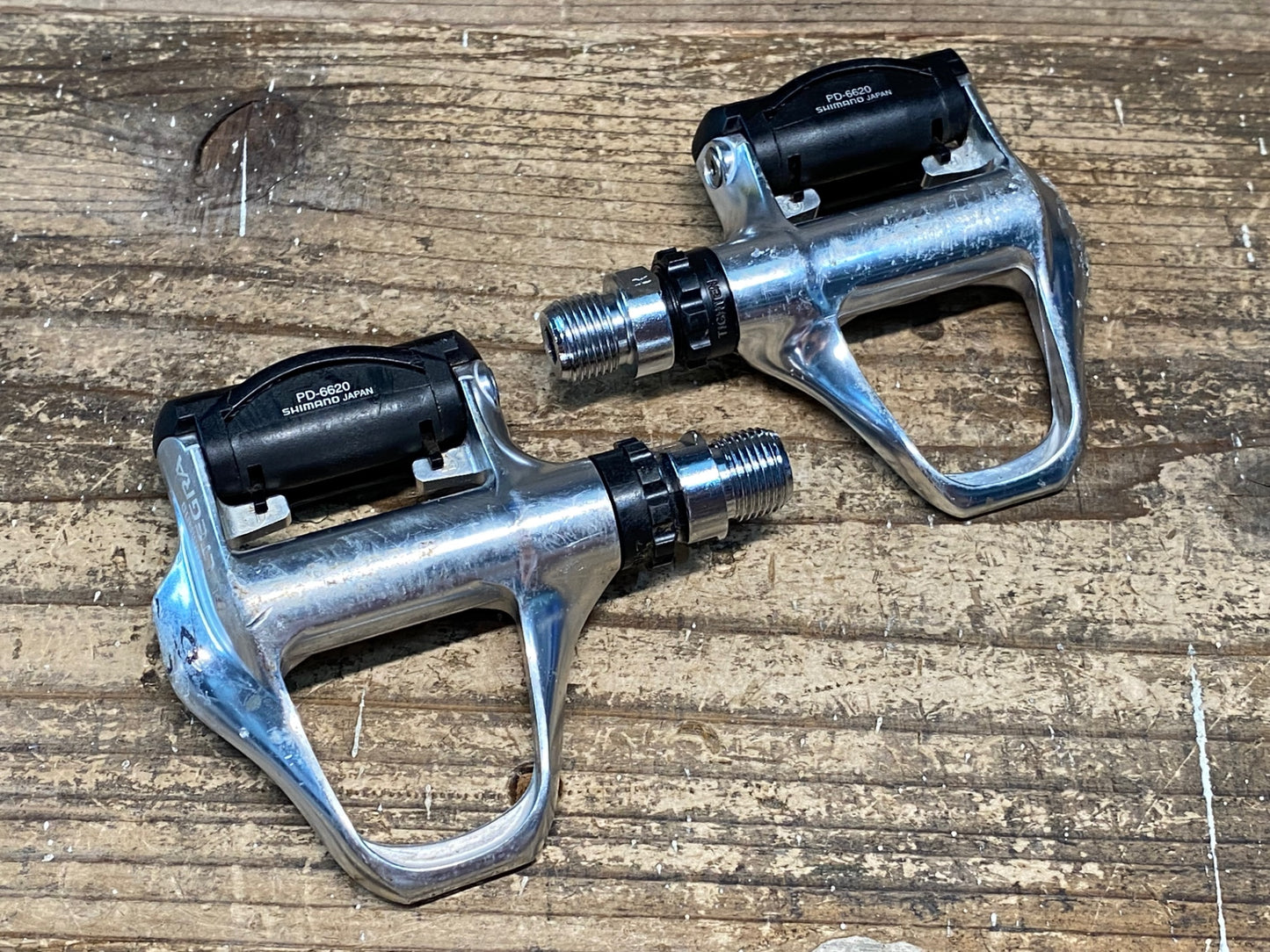 IX123 シマノ SHIMANO アルテグラ ULTEGRA PD-6620 ビンディングペダル SPD-SL シルバー