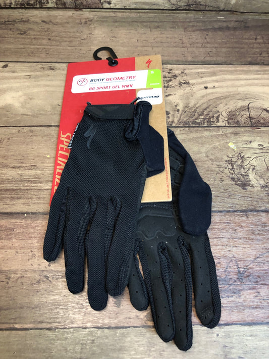 II966 スペシャライズド SPECIALIZED BG SPORT GEL GLOVE 長指 グローブ レディース 黒 S