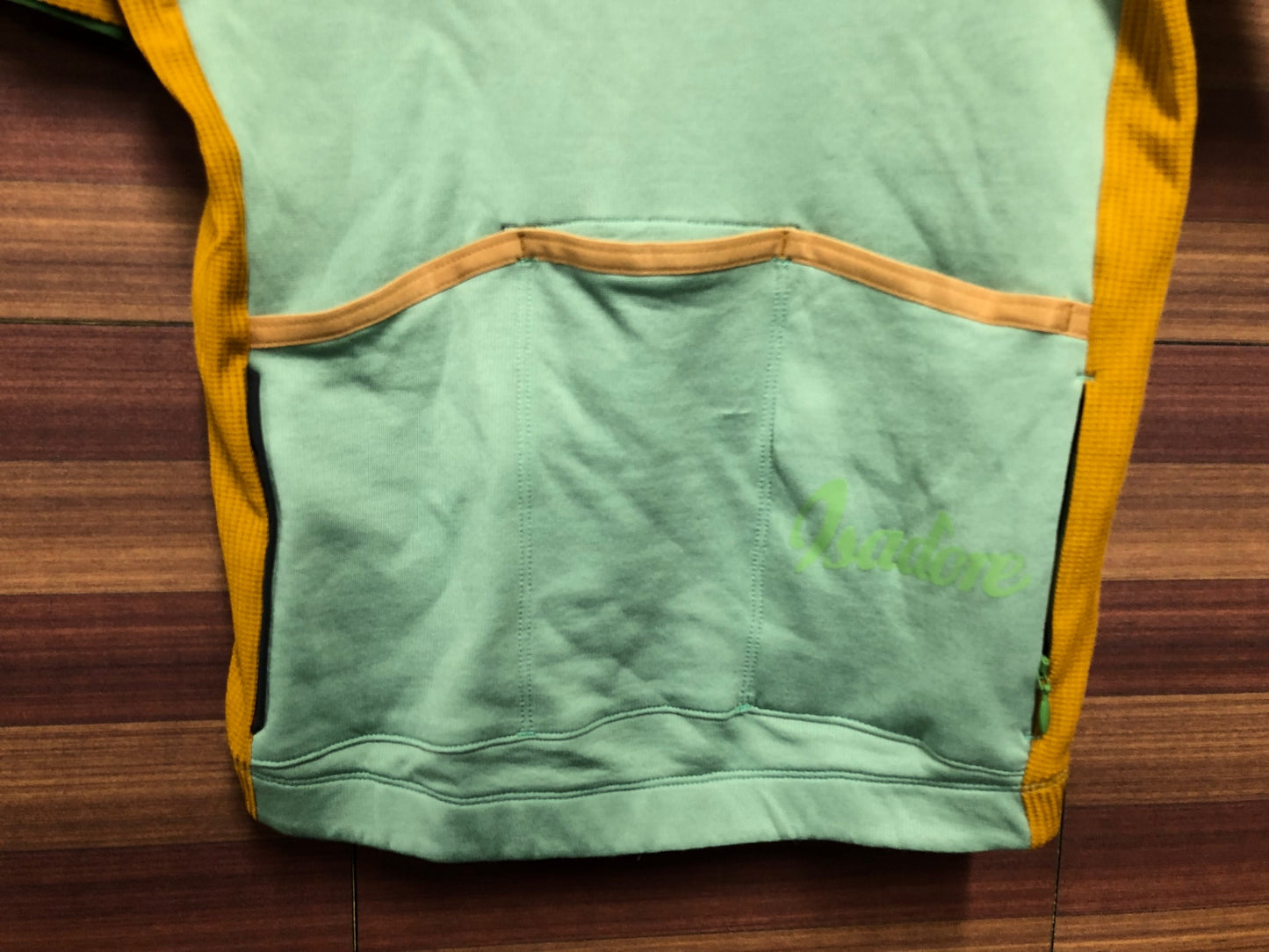 IQ740 イザドア Isadore 半袖 サイクルジャージ 緑 オレンジ XS