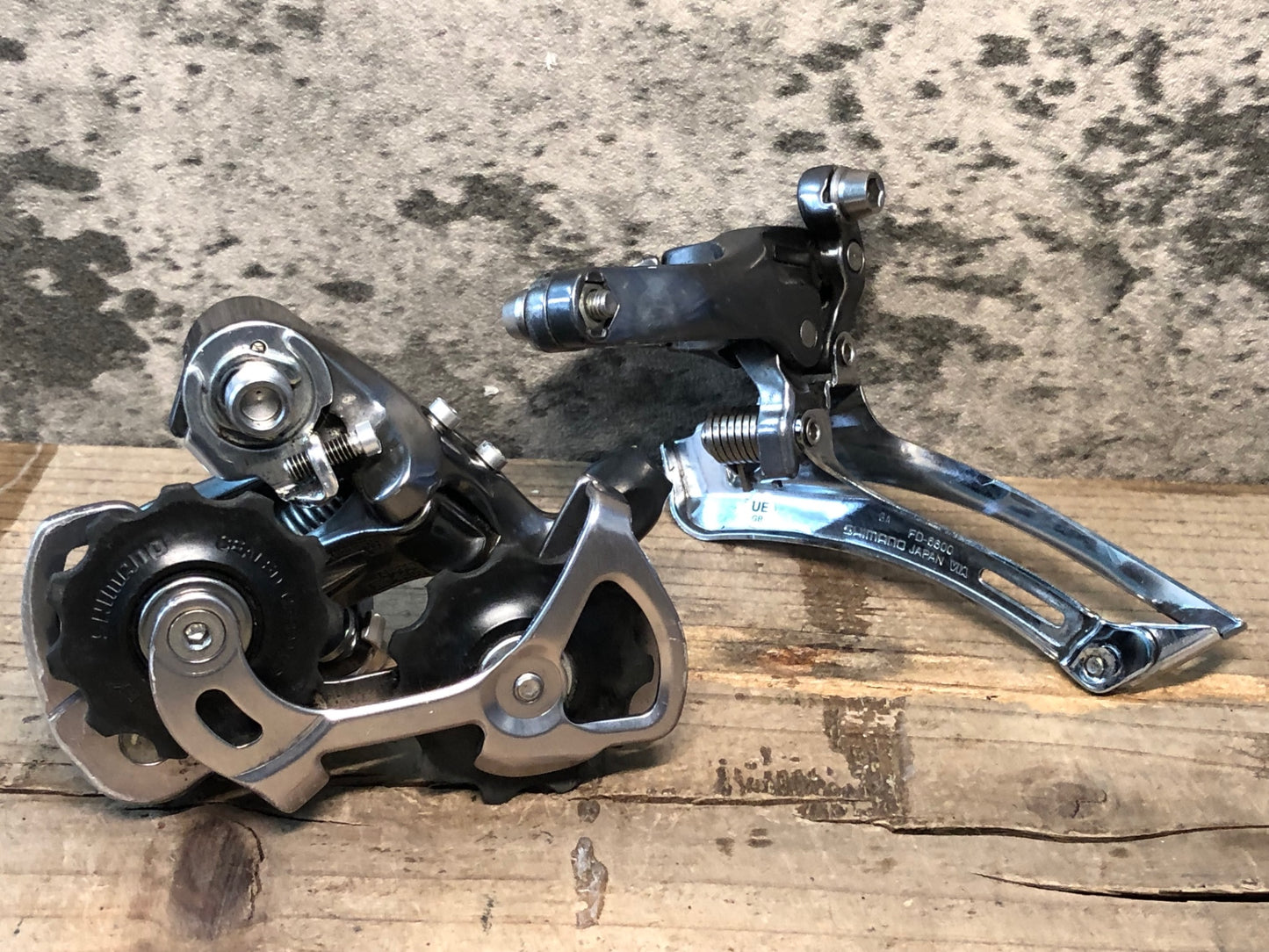 IE520 シマノ SHIMANO アルテグラ ULTEGRA 6600 2x10s 変速セット STI FD RD BR CS ※ブラケットフード破れ、動作不良の為ジャンク