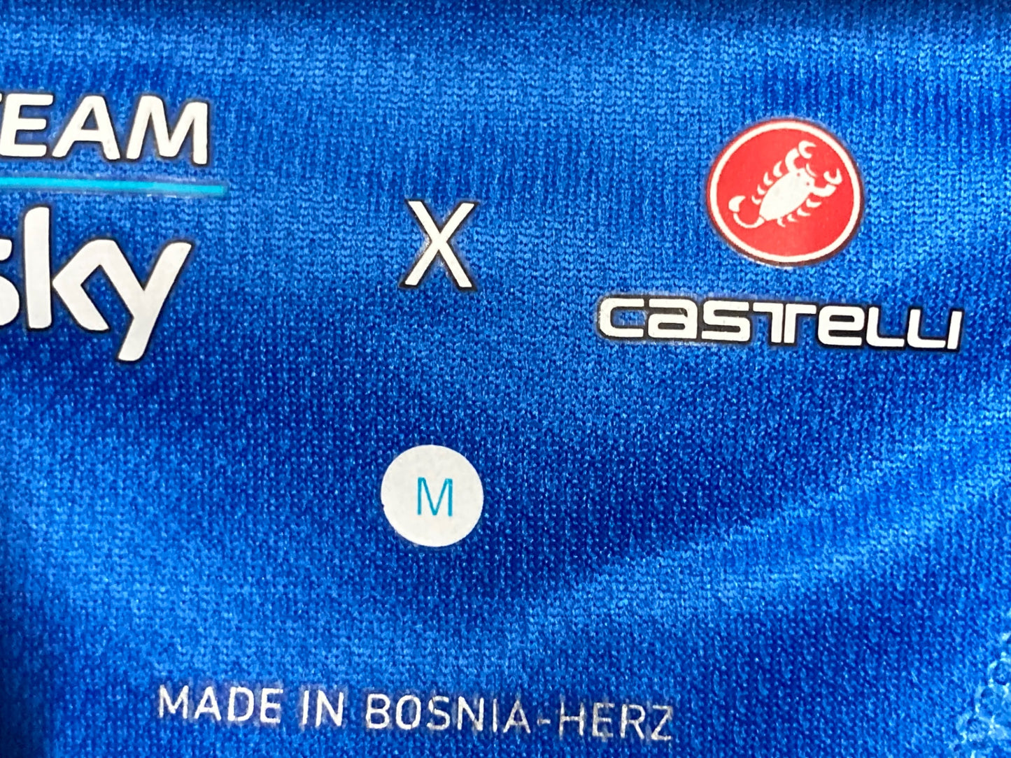 IS780 カステリ CASTELLI TEAM SKY 半袖 サイクルジャージ 青 M