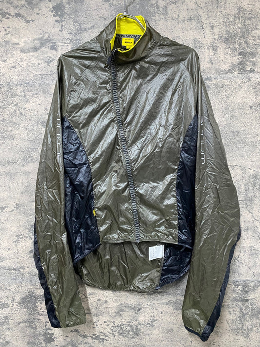 IY215 マヴィック MAVIC altium 長袖 ウインドブレイカー 濃緑 黒 L