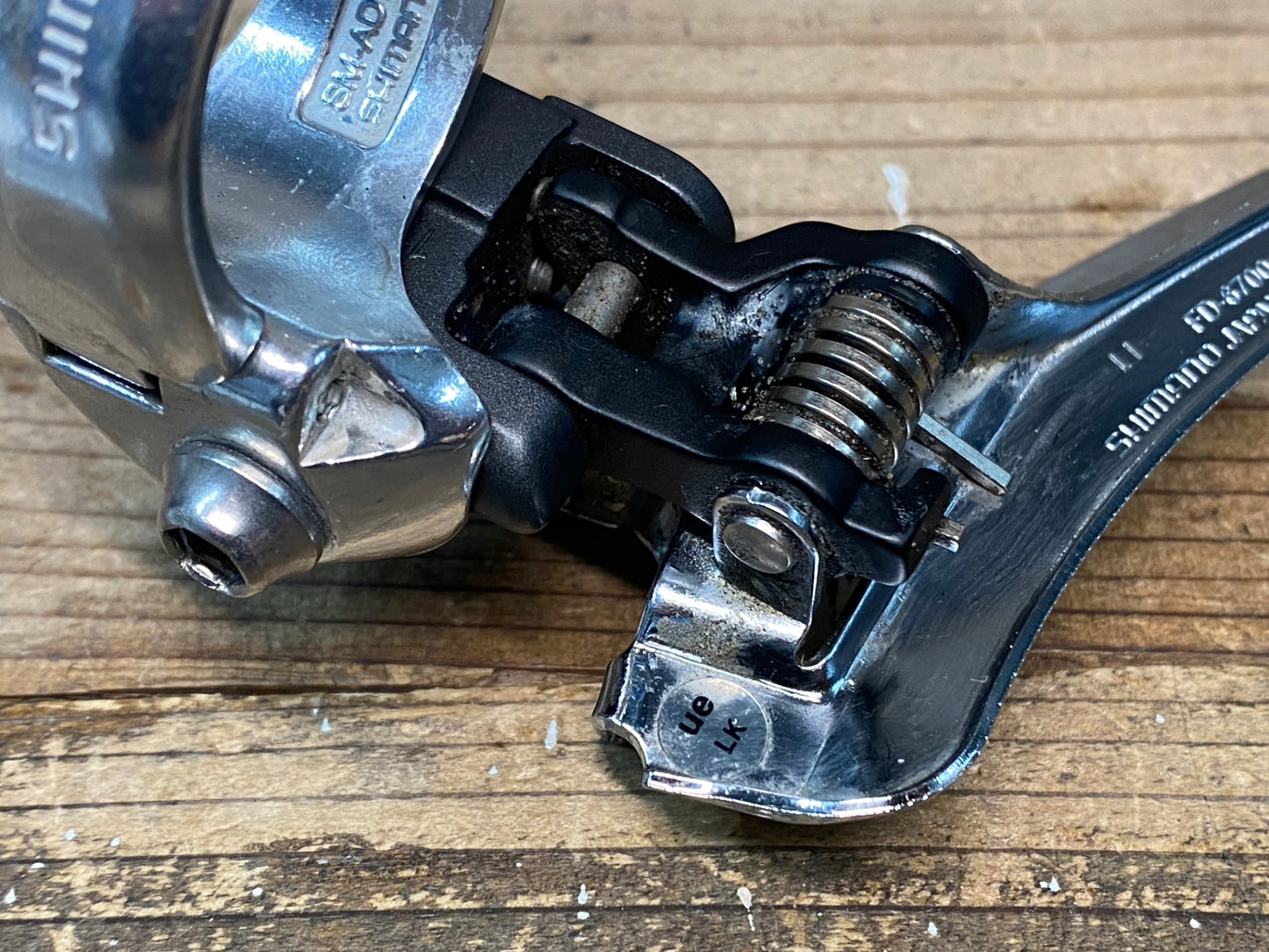 IR499 シマノ SHIMANO アルテグラ ULTEGRA FD-6700 フロントディレイラー 2S 直付 SM-AD11 FDバンド Φ31.8