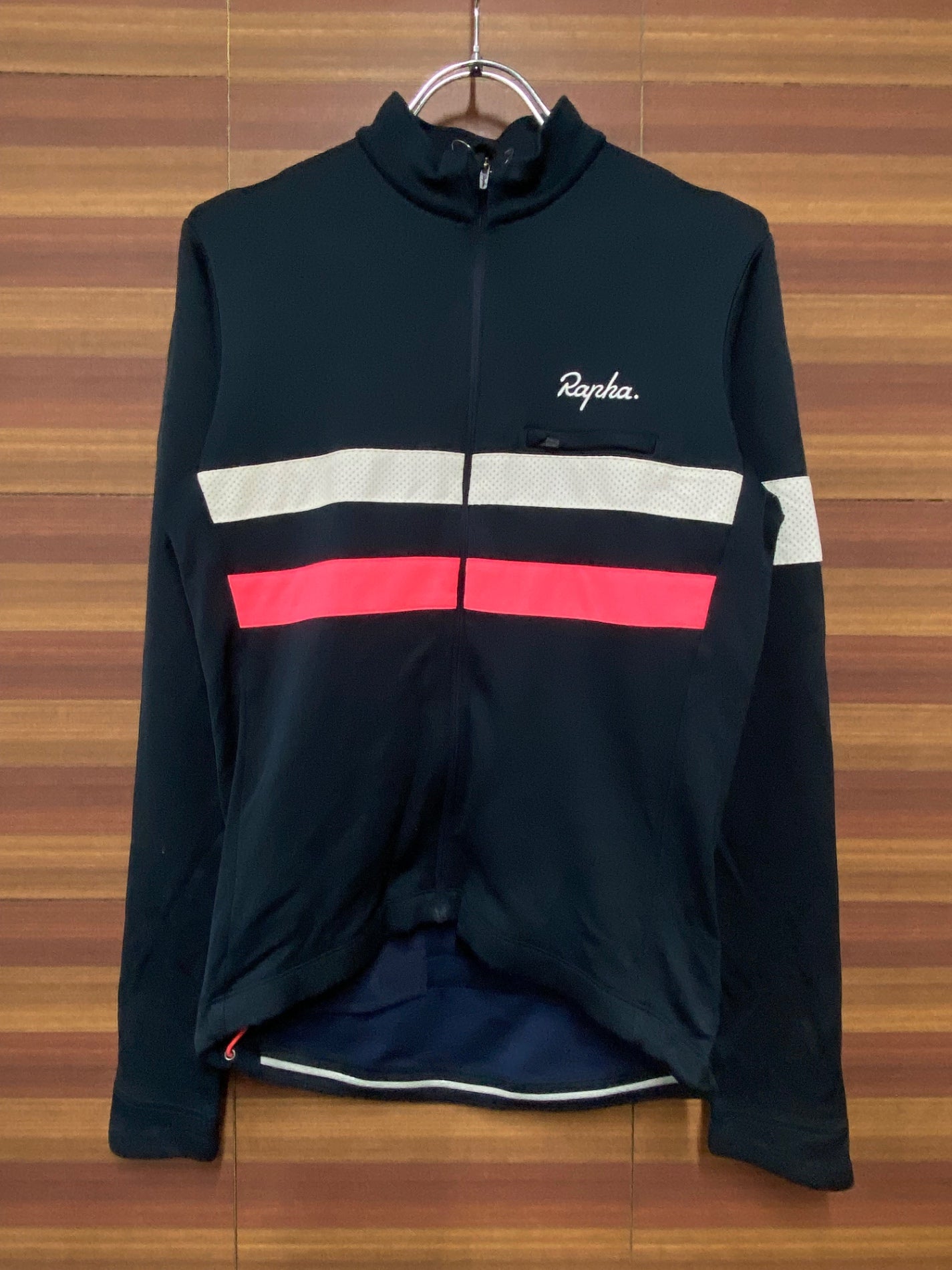 IJ997 ラファ Rapha BREVET LONG SLEEVE JERSEY 長袖 サイクルジャージ 濃紺 S