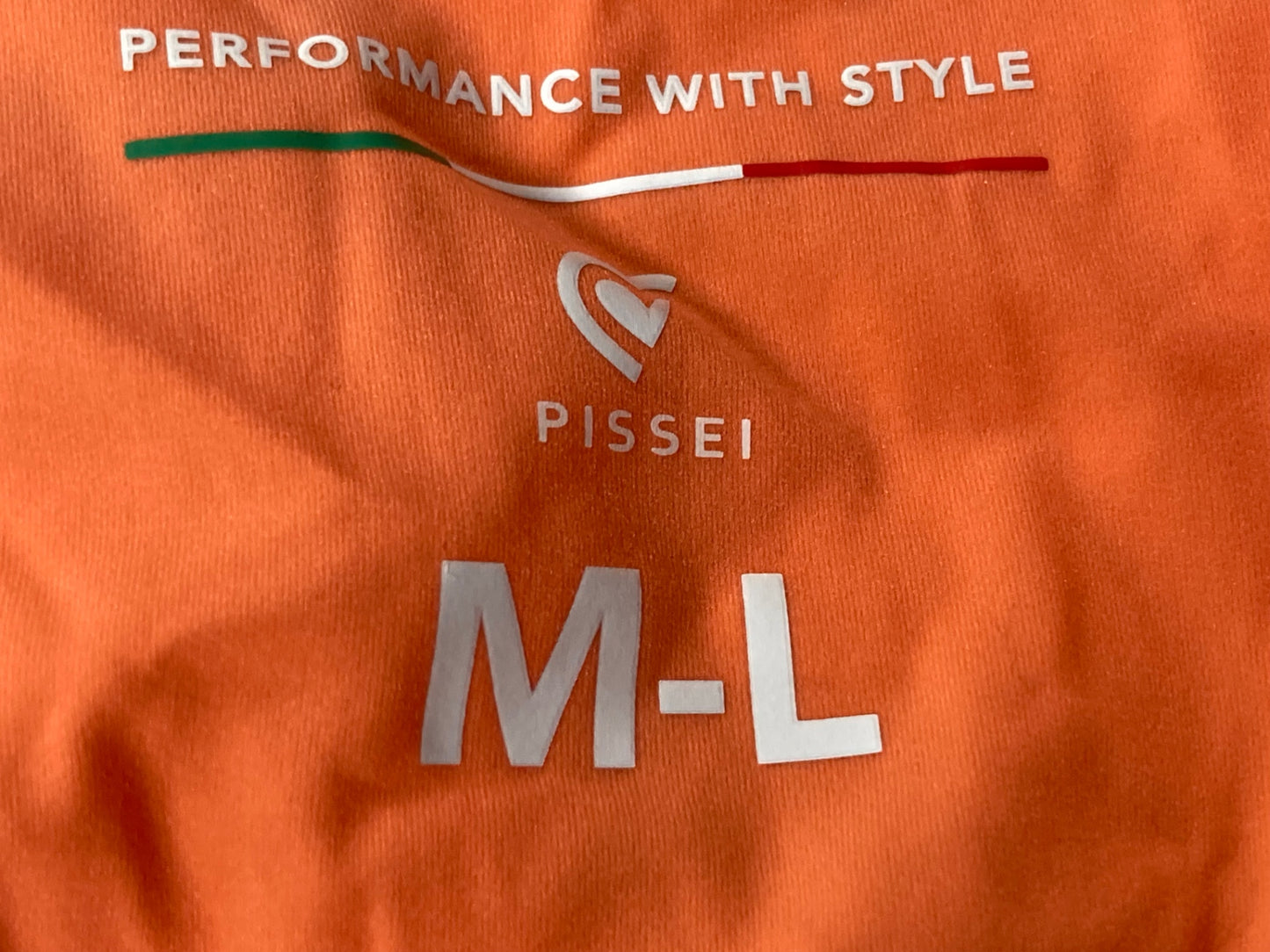 IQ317 ピセイ PISSEI 半袖サイクルジャージ オレンジ M-L