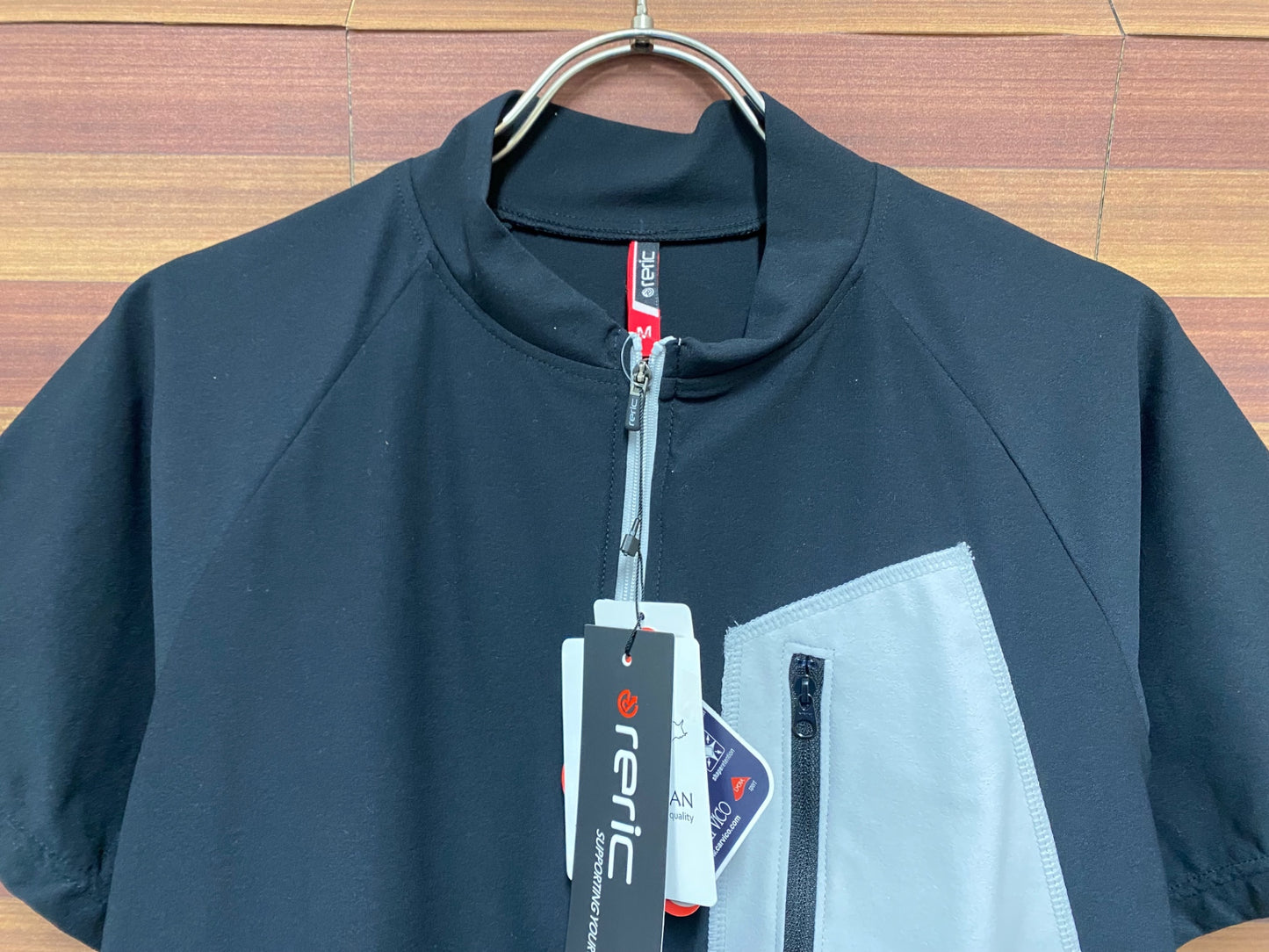 IQ238 レリック reric 半袖 サイクルジャージ 黒 M