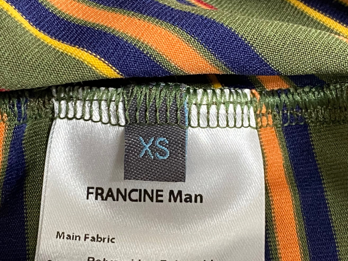 JB505 カフェドシクリステ Cafe du Cycliste FRANCINE Man 半袖 サイクルジャージ カーキ オレンジ 総柄 XS