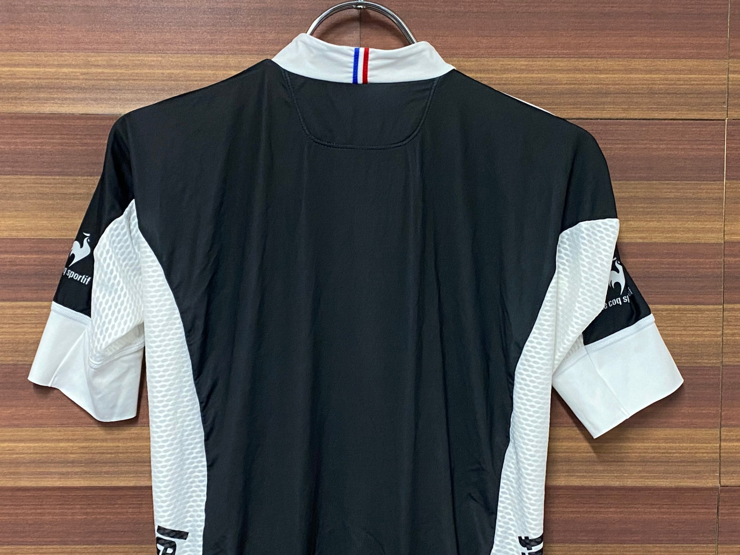 IR628 ルコックスポルティフ le coq sportif 半袖 サイクルジャージ 白 黒 L