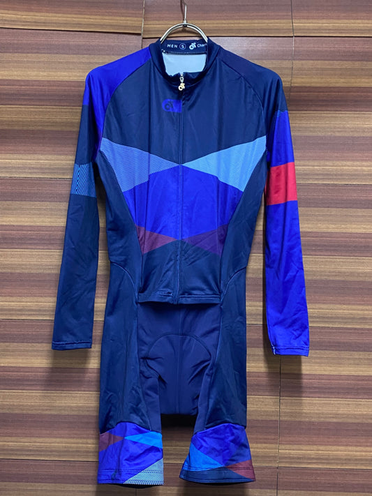 IV085 チャンピオンシステム championsystem 長袖 ワンピース エアロジャージ 青 S 裏起毛