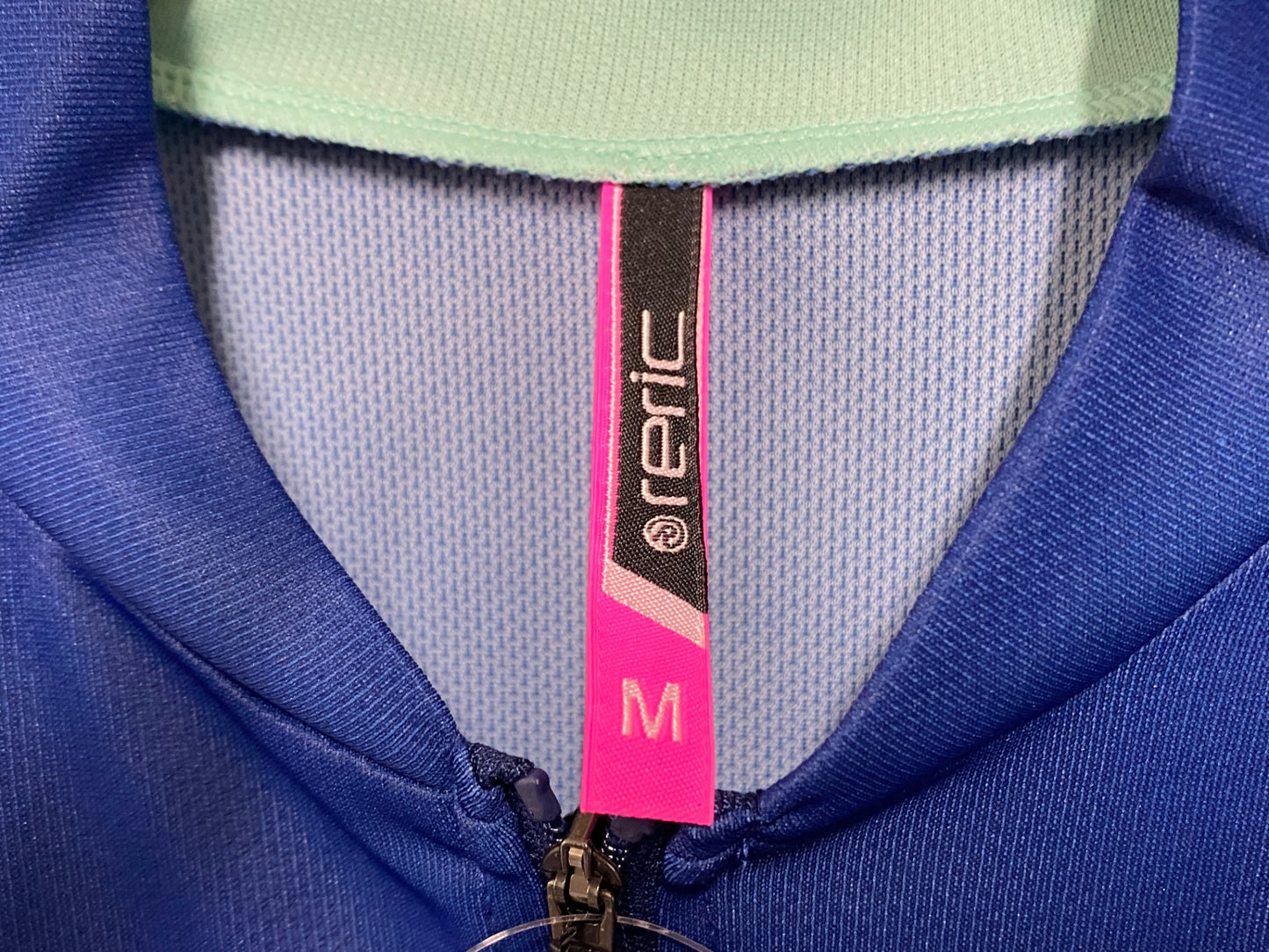 IQ240 レリック reric 半袖 サイクルジャージ 青 黄緑 水玉 レディース M