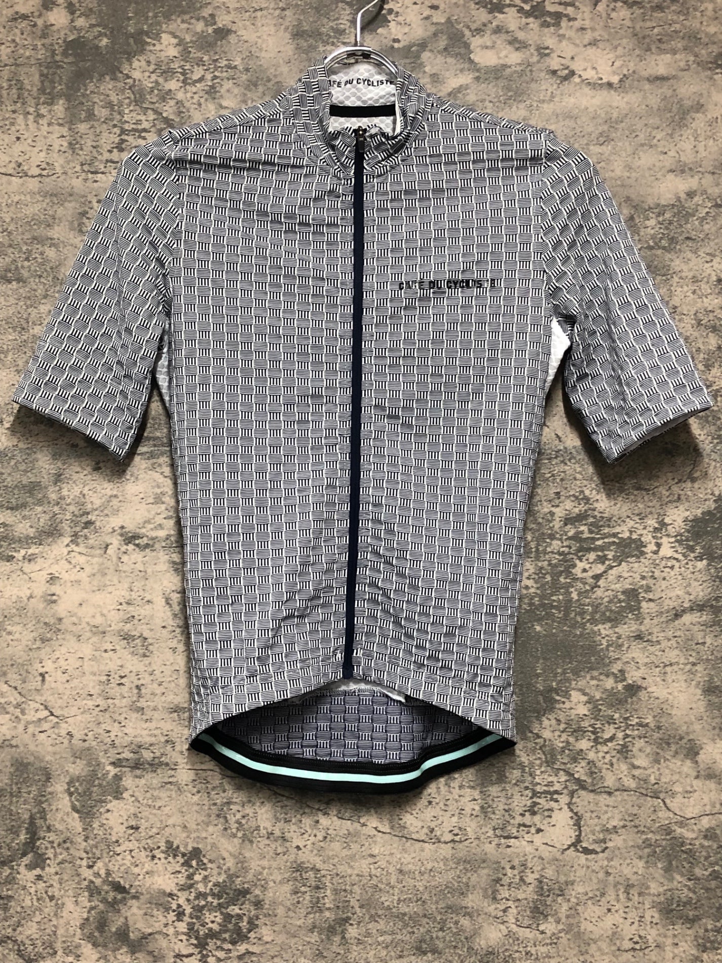 JD100 カフェドシクリステ CAFE DU CYCLISTE FRANCINE Man 半袖 サイクルジャージ 白 紺 XS