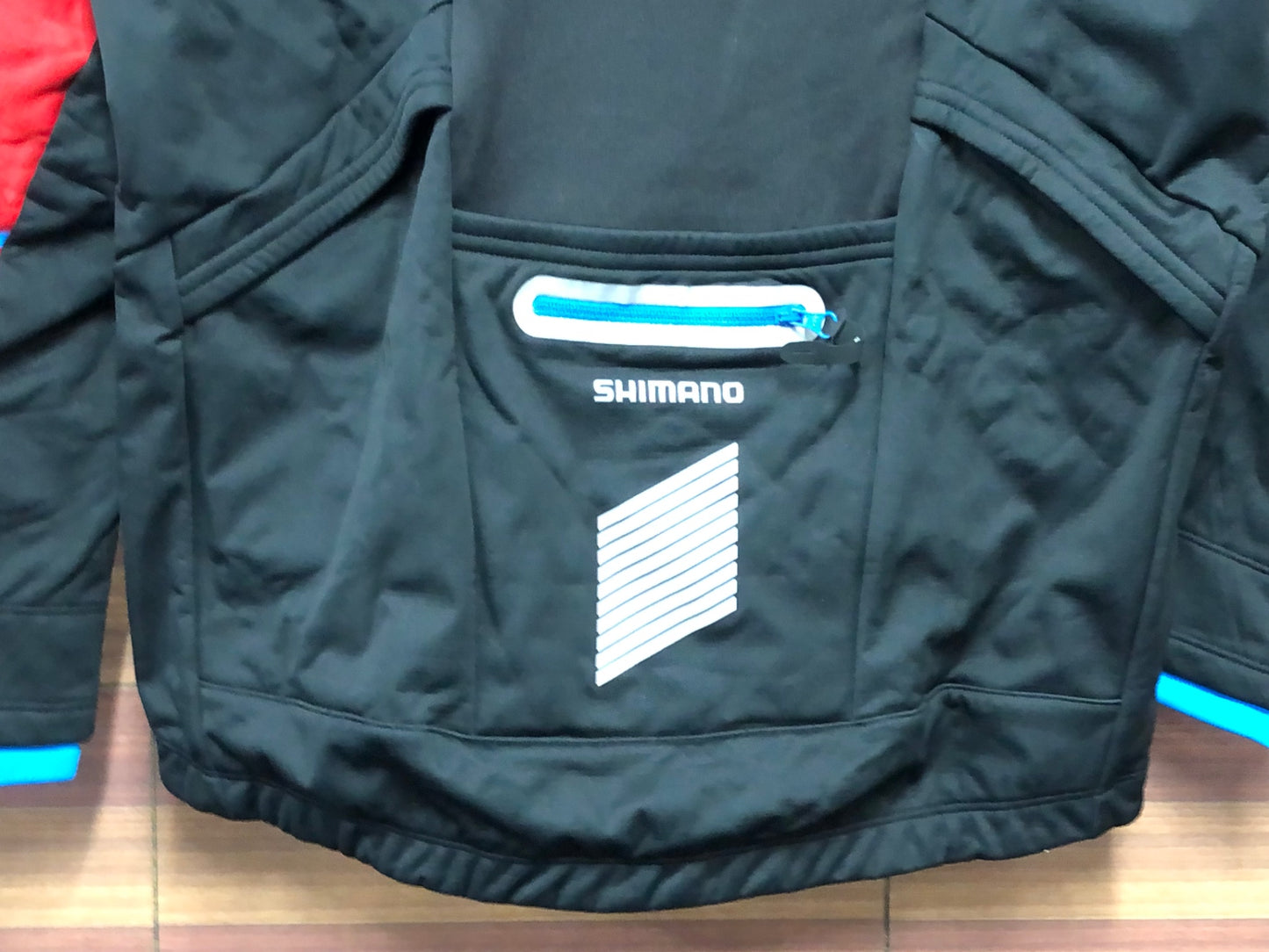 IT949 シマノ SHIMANO ACCU3DR 長袖サイクルジャケット 赤黒 XL 裏起毛