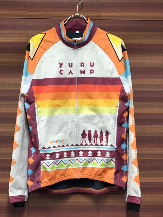 IT015 GSR Gear 長袖 サイクルジャケット ベージュ オレンジ L ゆるキャン△ 痛ジャージ