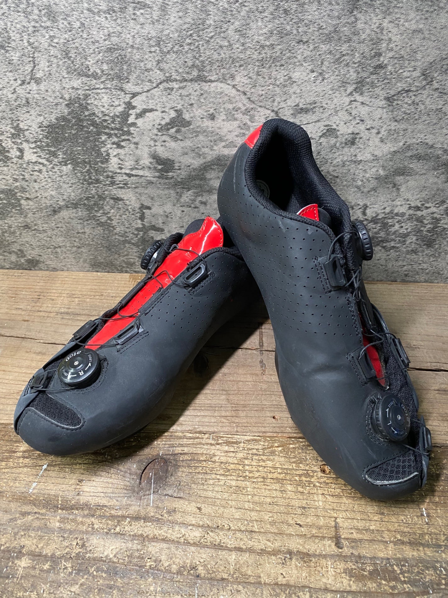 IW968 リンタマン LINTAMAN ADJUST road comp ビンディングシューズ SPD-SL 黒赤 EU43