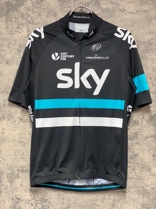 JC812 ラファ Rapha MEN'S REPLICA JERSEY 半袖 サイクルジャージ 黒 M TEAM sky
