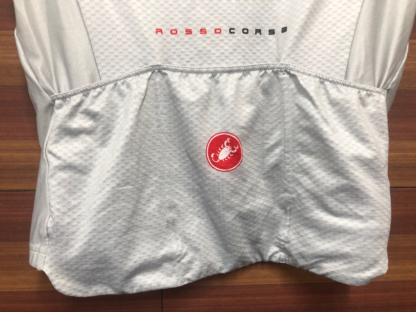 IF463 カステリ CASTELLI ロッソコルサ ROSSO CORSA 半袖 サイクルジャージ 白 M