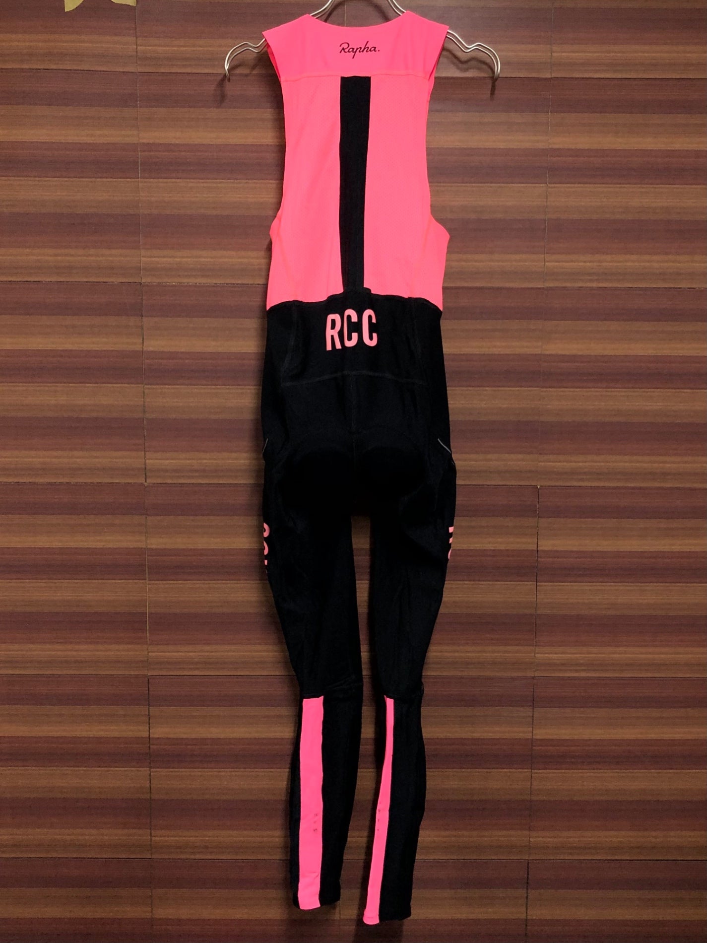 IO924 ラファ Rapha RCC SOUPLESSE WINTER TIGHTS ビブタイツ 黒 ピンク S