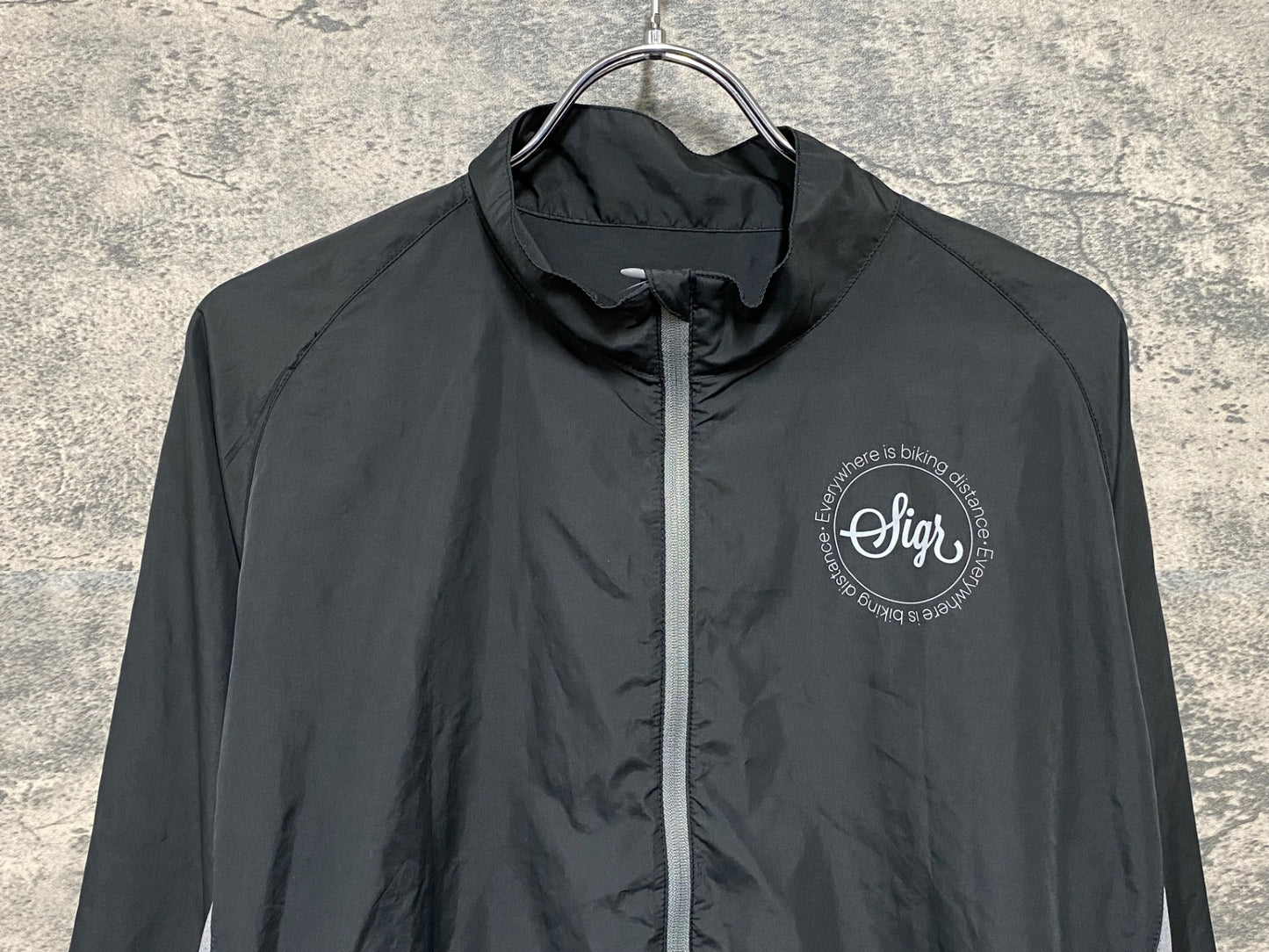IY333 シーガー Sigr 長袖 ウインドブレーカー 黒 M