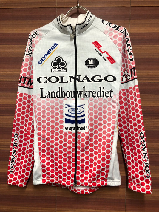 IP089 フェルマルク VERMARC 長袖 サイクルジャージ 白 赤 M 裏起毛 COLNAGO