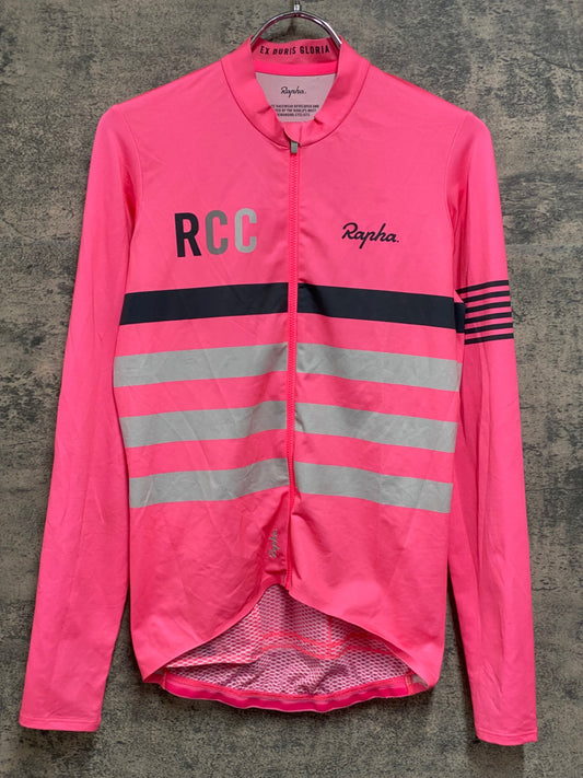 JB922 ラファ Rapha RCC PRO TEAM LONG SLEEVE MIDWEIGHT JERSEY 長袖 サイクルジャージ ピンク S