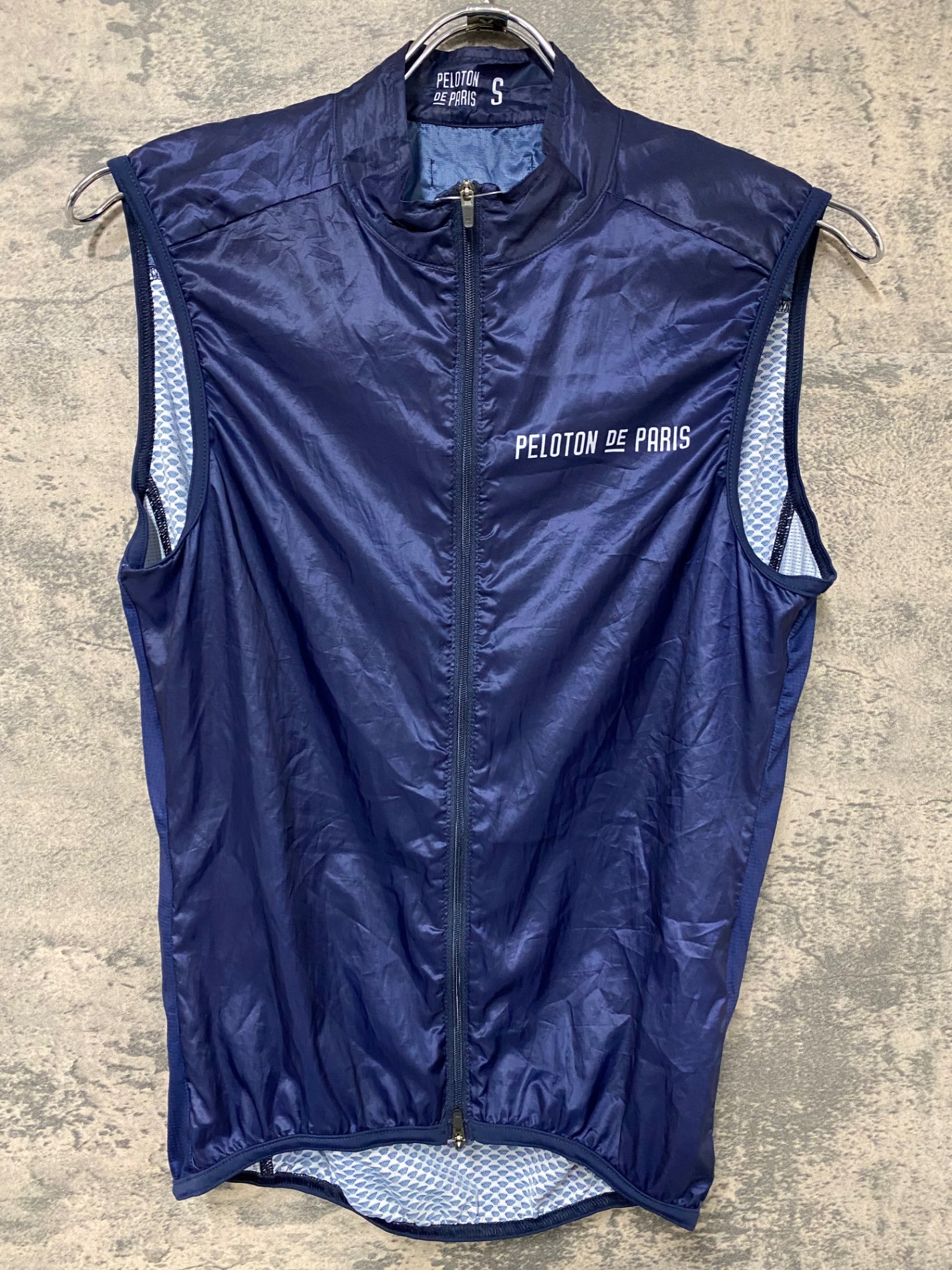 JC193 プロトンドパリ PELOTON DE PARIS WIND GILET ジレ ベスト 紺 S