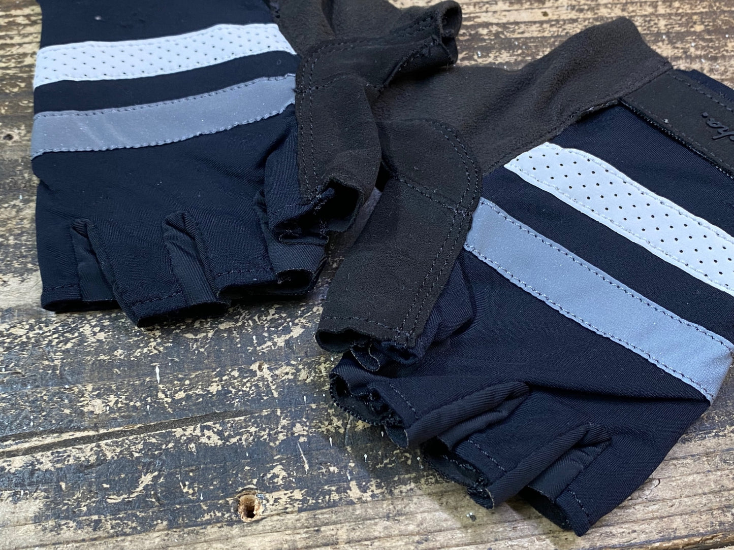 JD078 ラファ Rapha BREVET MITTS 指切り グローブ 黒 S