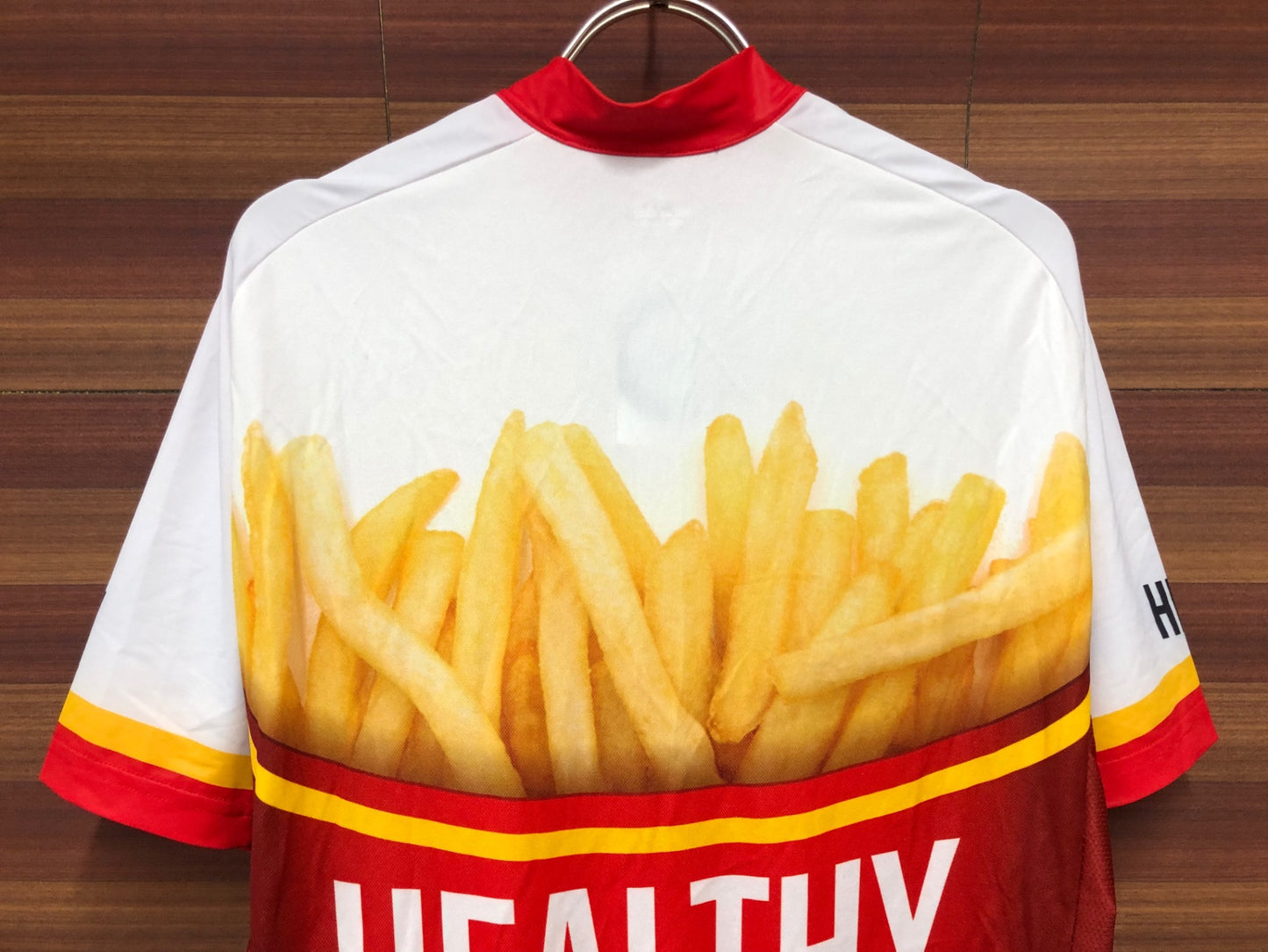 IS971 Fma 半袖 サイクルジャージ 白 赤 L